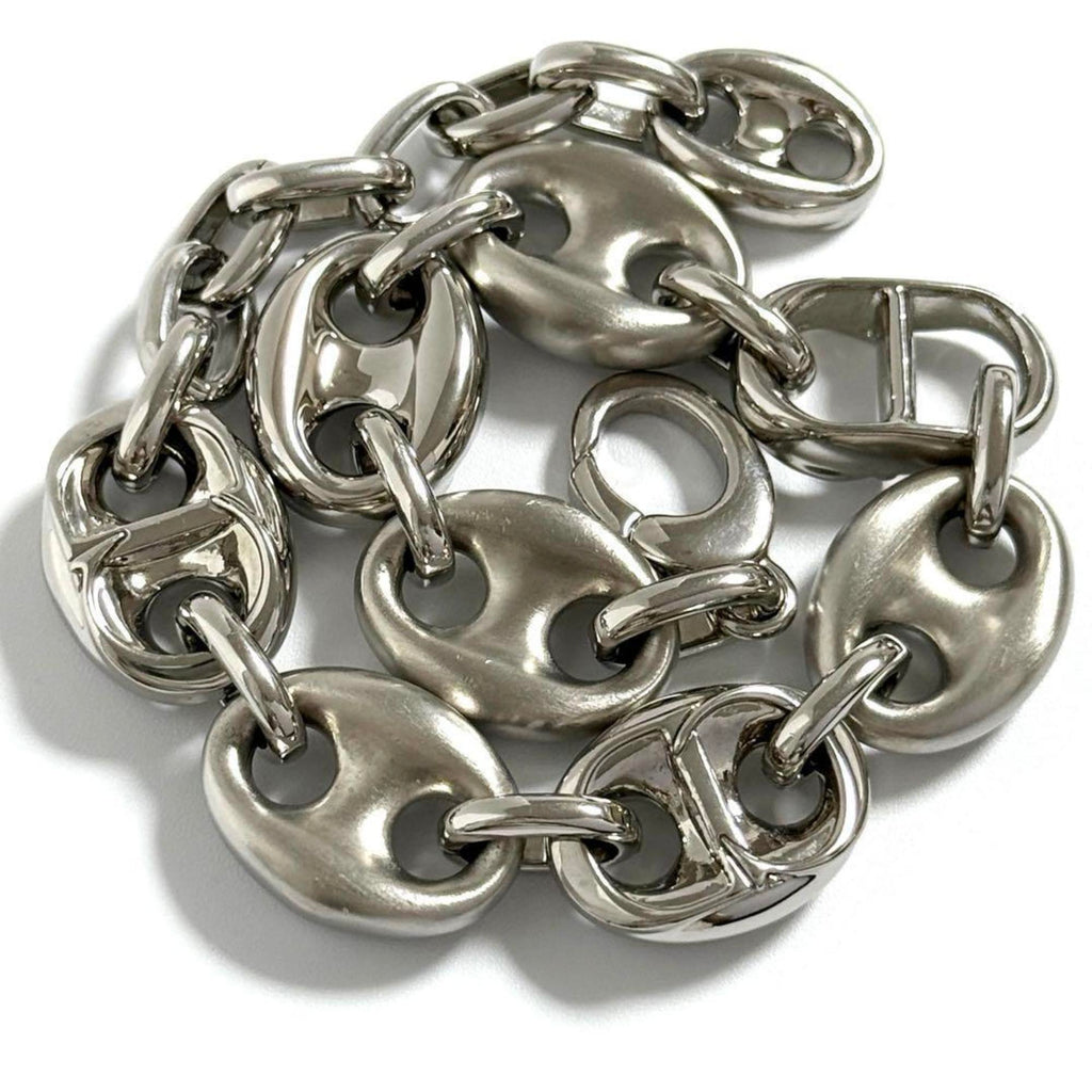 Anchor Chain Bracelet Silver Metal