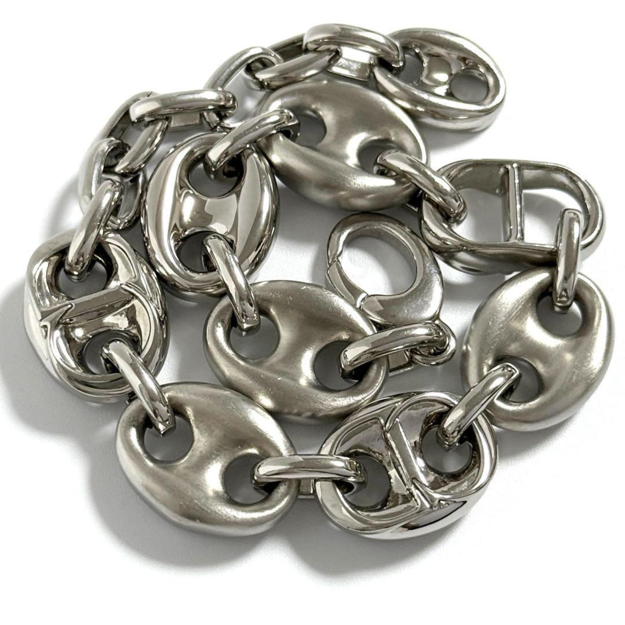 Anchor Chain Bracelet Silver Metal
