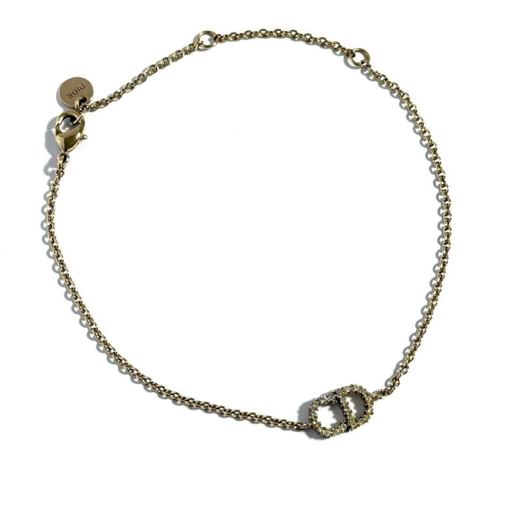 Charm Bracelet Metal and Rhinestone
