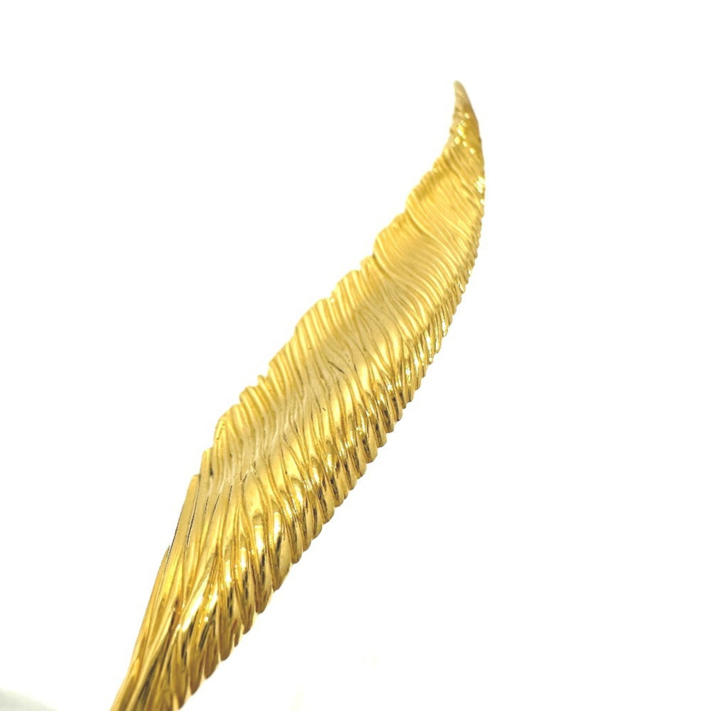 Feather Brooch Metal Gold