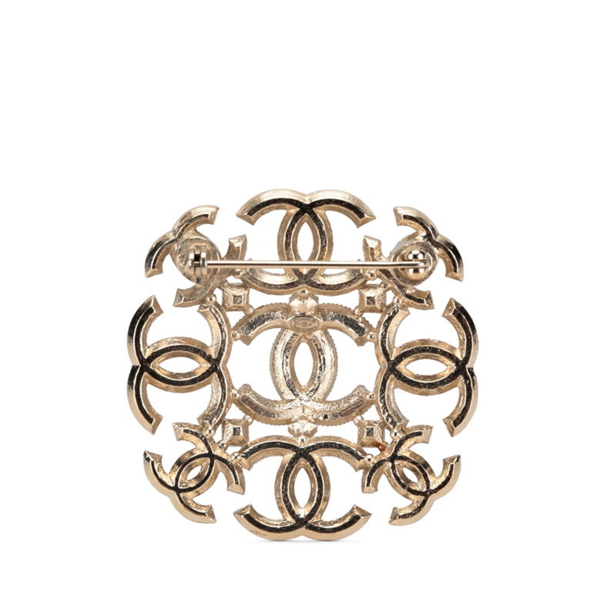 CC Logo Brooch Metal