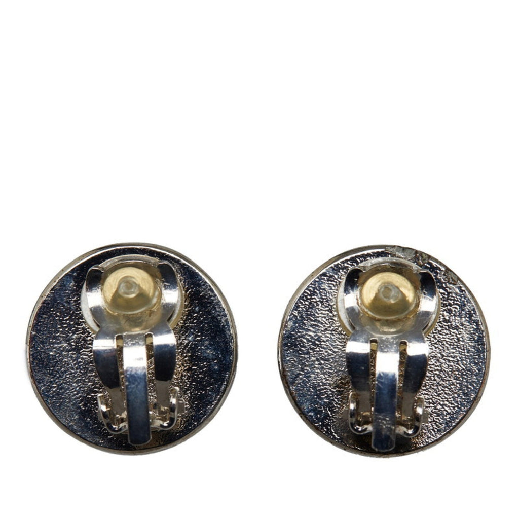 CC Logo Clip-On Earrings Silver-Tone Metal Silver-Tone Metal