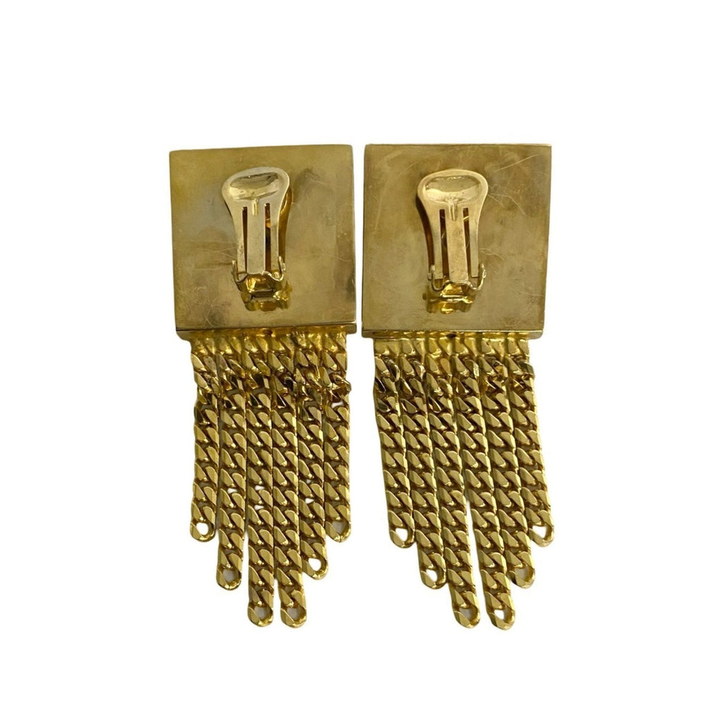 Earrings Logo Gold-Tone Metal