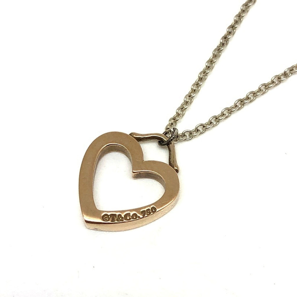 Heart Pendant Necklace 18K Gold and Sterling Silver