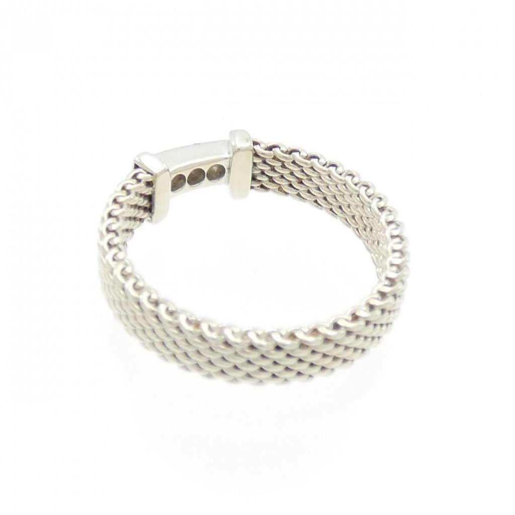 Band Ring Sterling Silver with Diamond