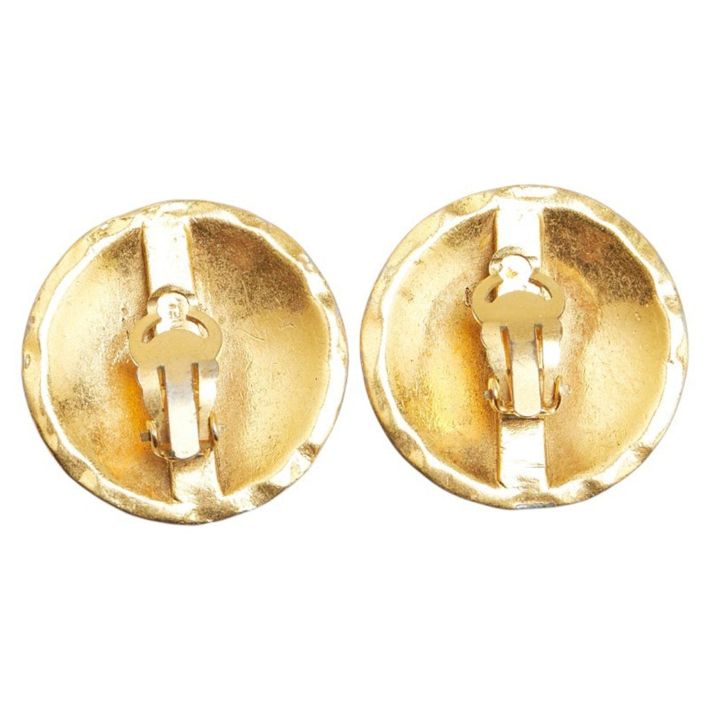 CC Logo Clip-On Earrings Metal Gold-Tone Metal