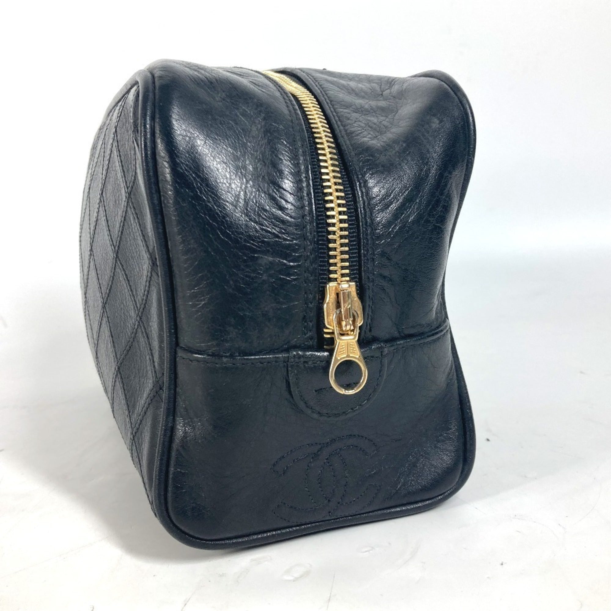 Vintage Diamond CC Camera Bag Quilted Leather Medium