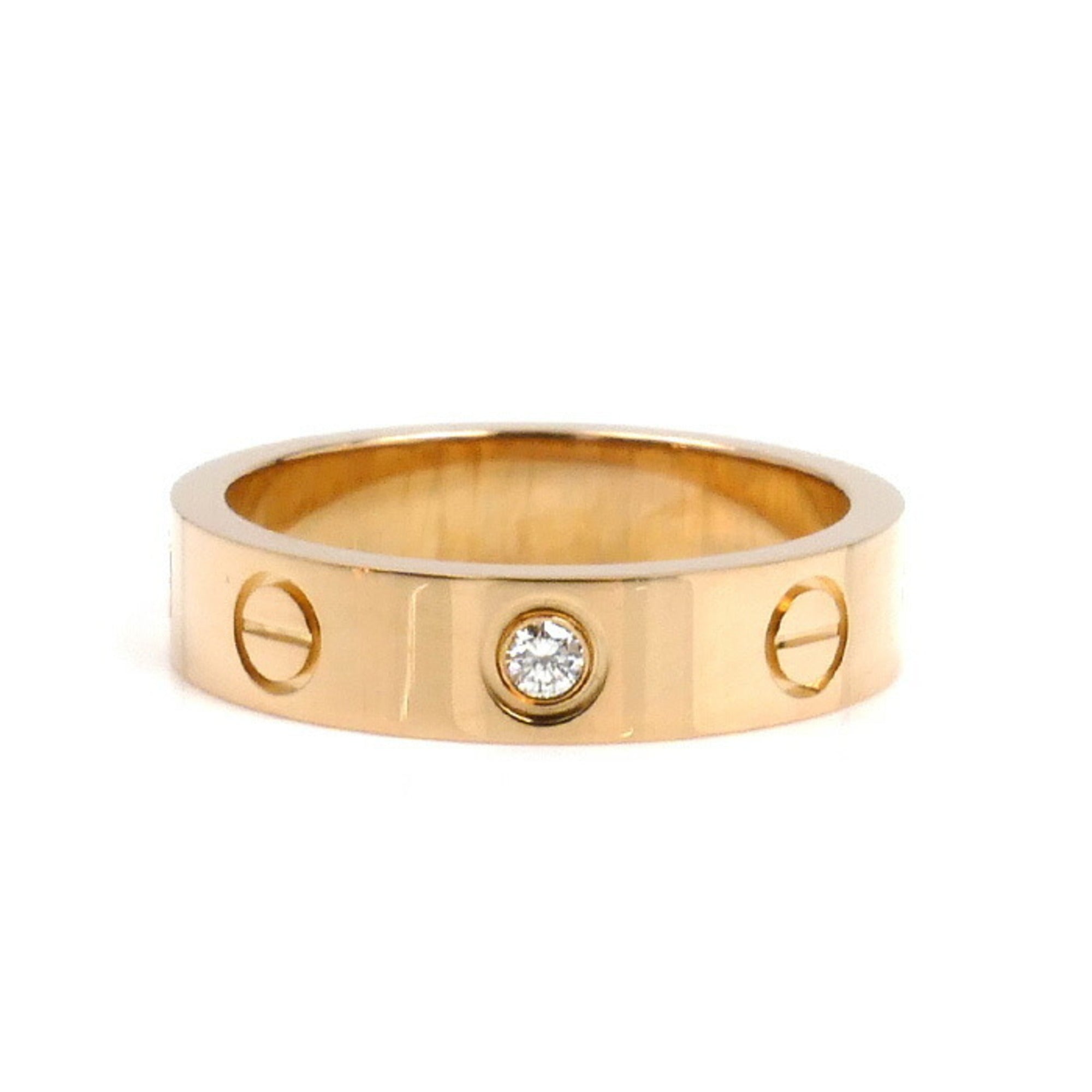 Love Ring 18K Rose Gold Mini with Diamond