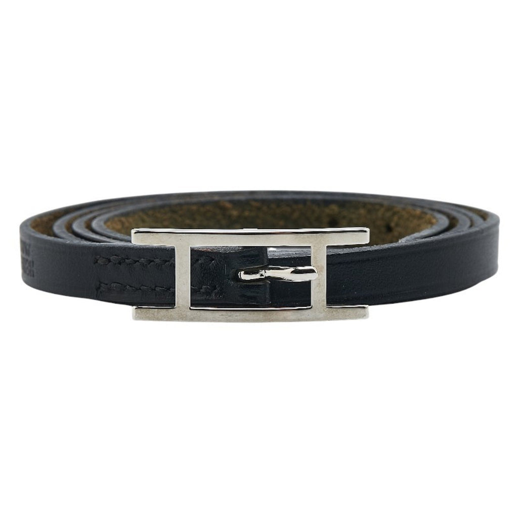 Charm Bracelet Black Leather