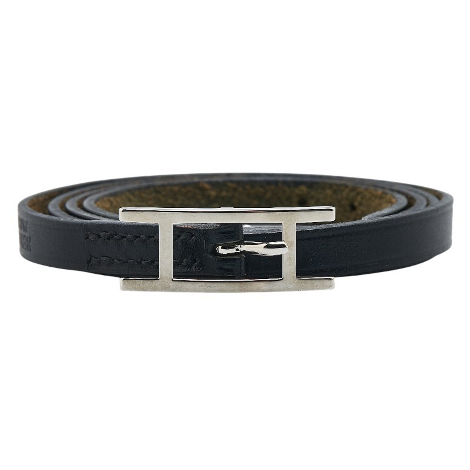 Charm Bracelet Black Leather