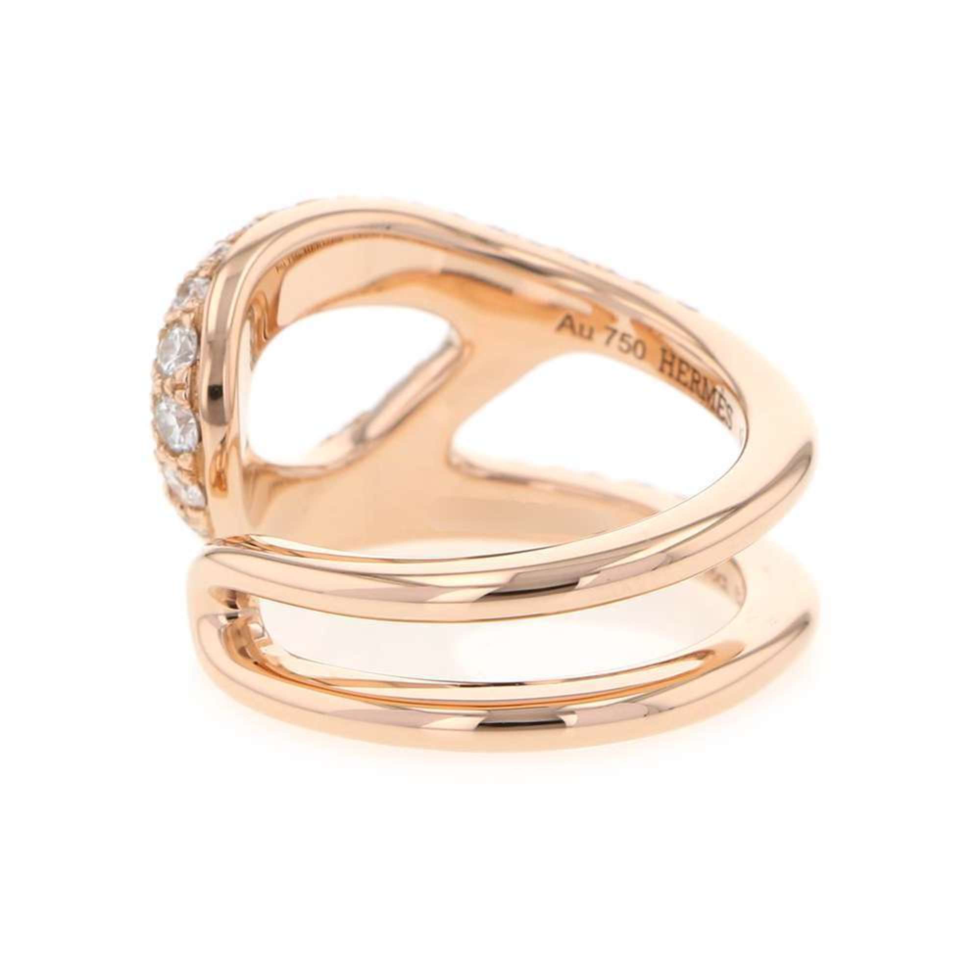 Chaine D'Ancre Punk Ring 18K Rose Gold with Diamond