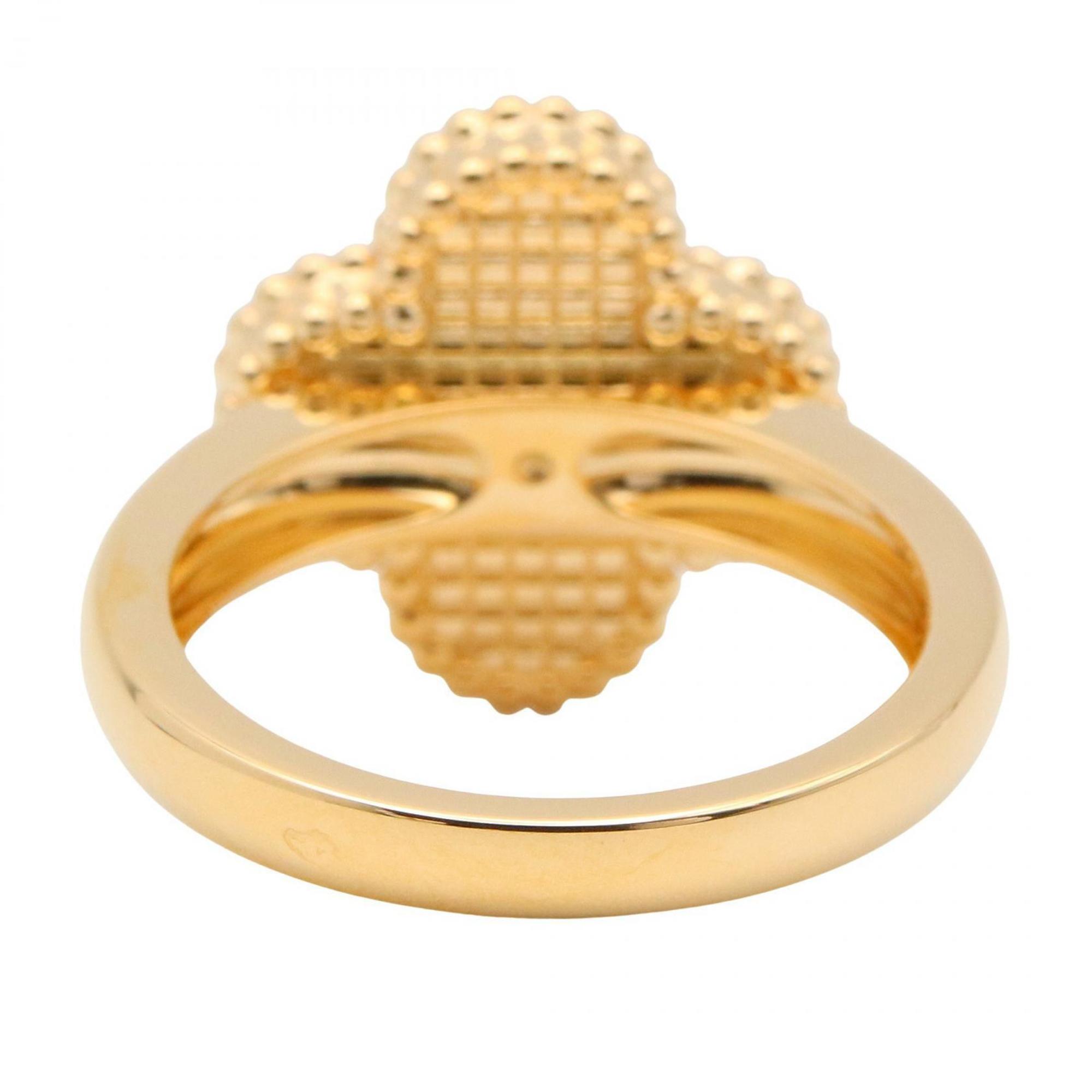 Vintage Alhambra Ring 18K Yellow Gold and Onyx