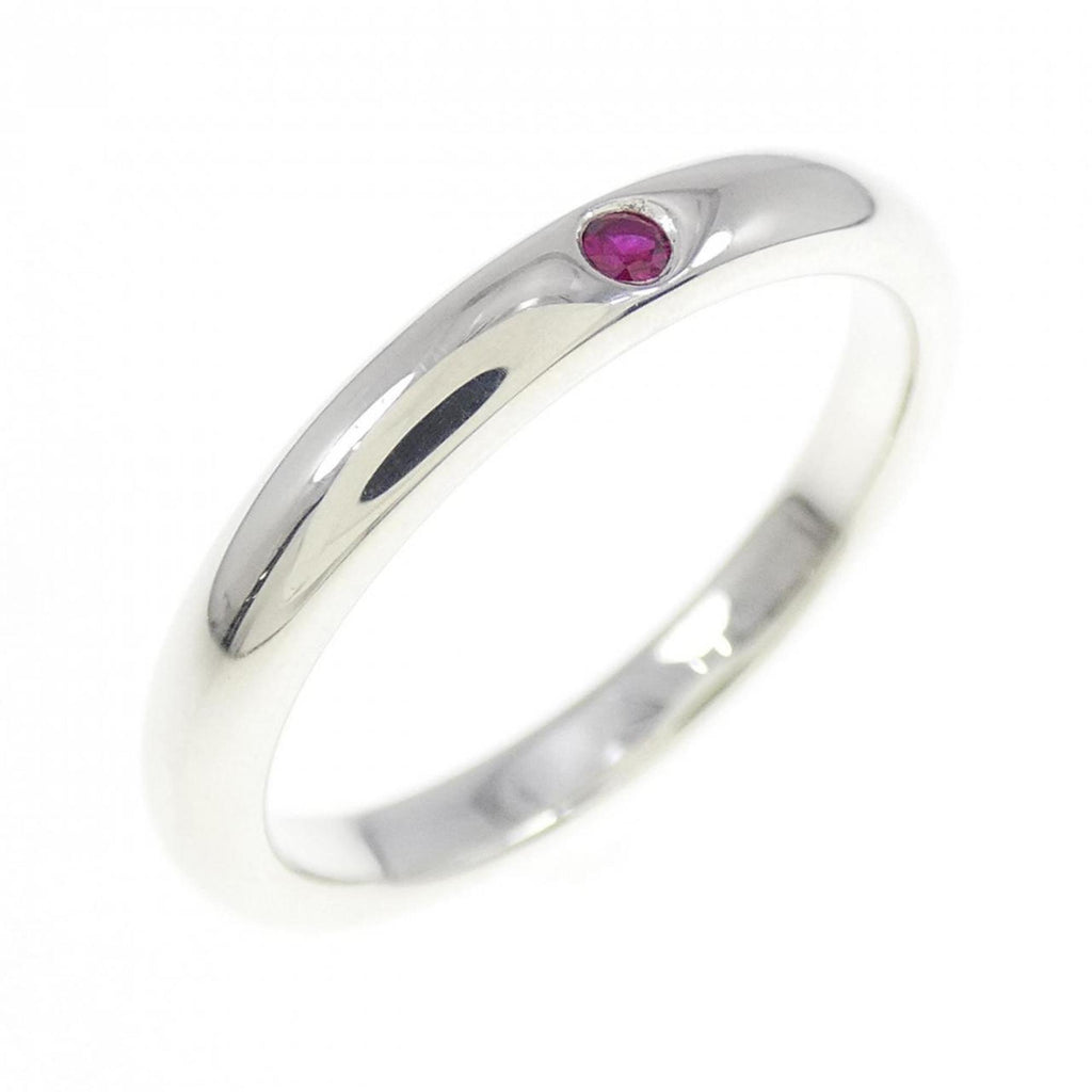 Band Ring Sterling Silver with Ruby