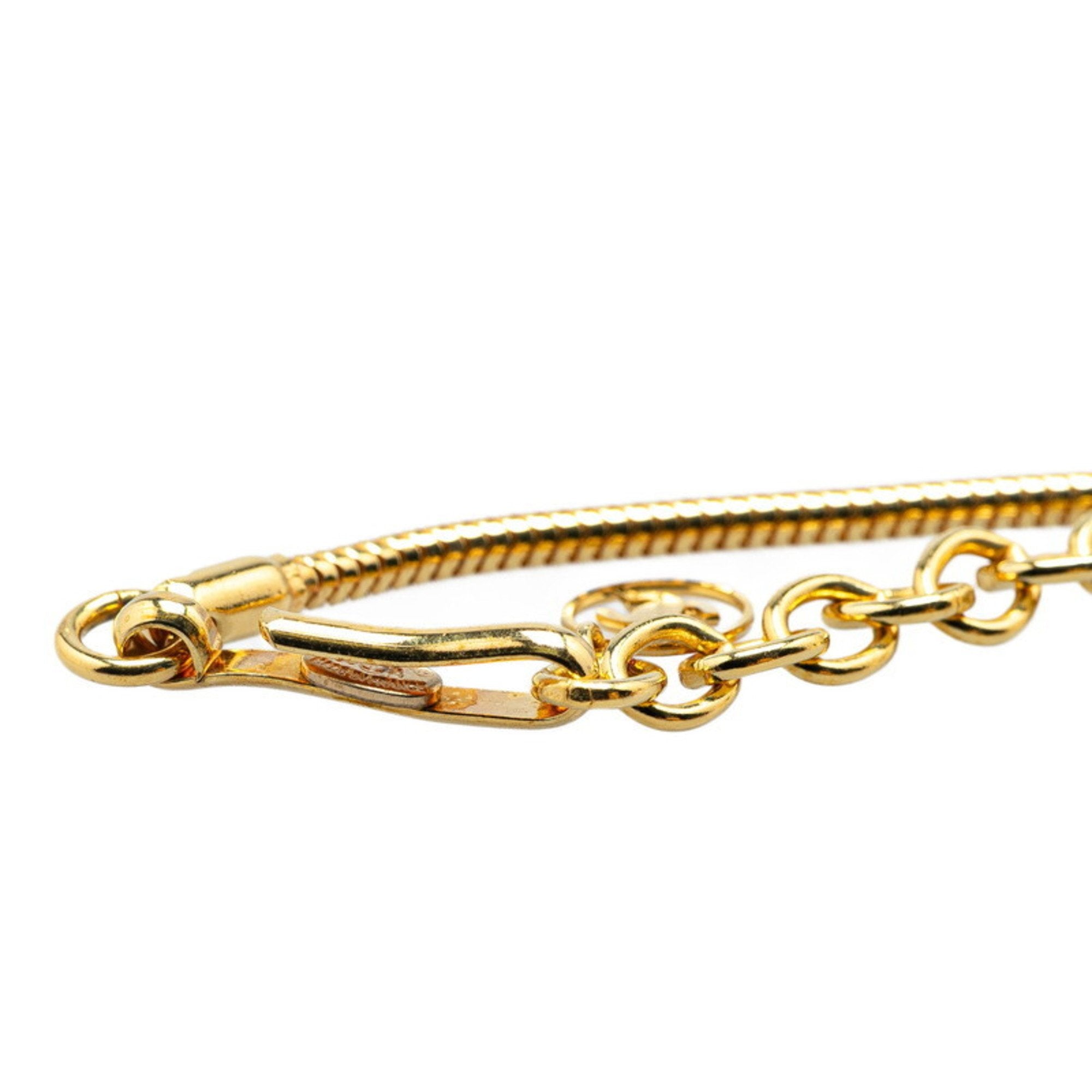 CC Logo Ball Pendant Necklace Gold-Tone Metal