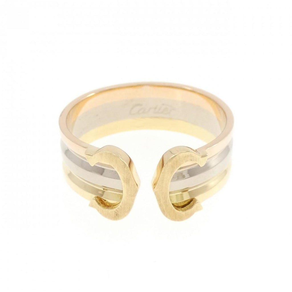 Vendome Louis Cartier Band Ring 18K Tricolor Gold