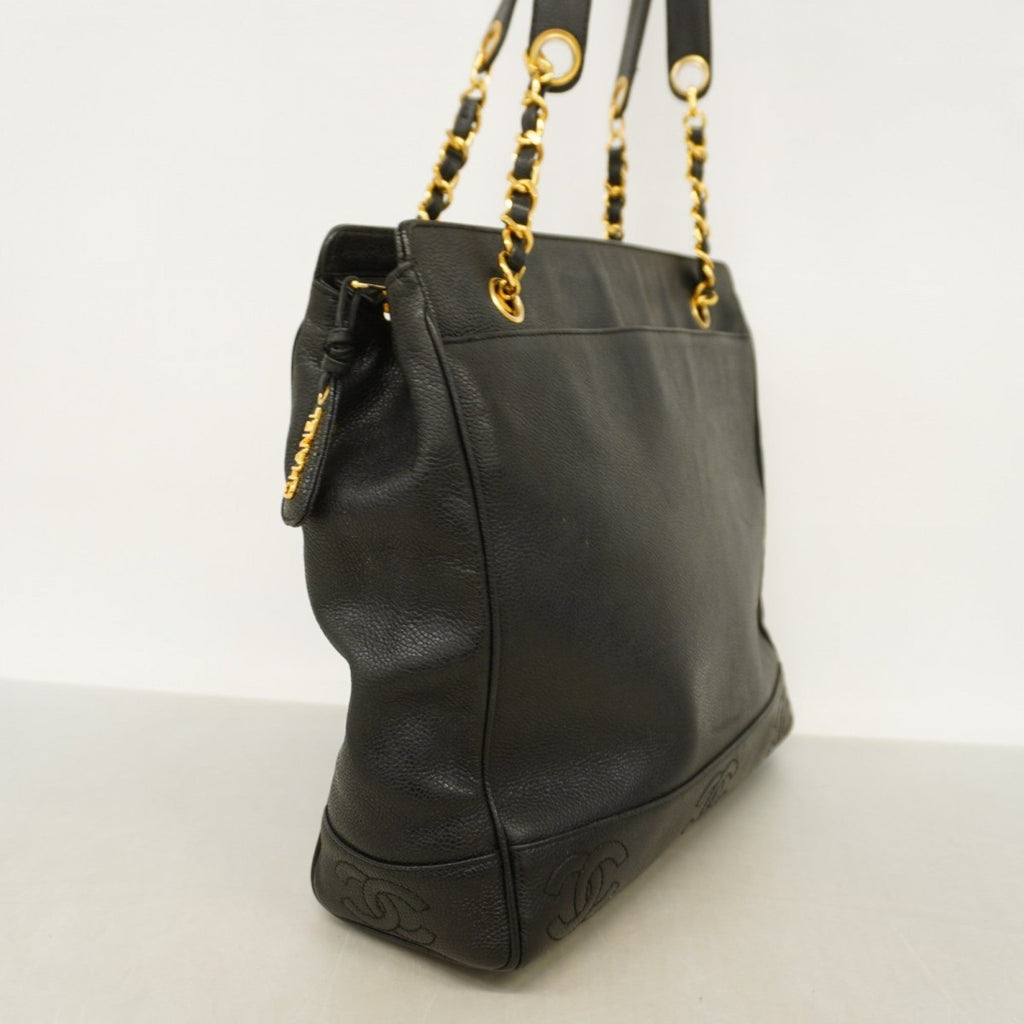 Vintage Stitched CC Shoulder Bag Caviar Medium