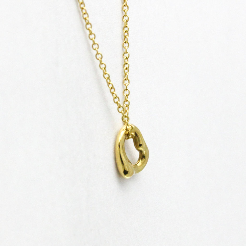 Open Heart Pendant Necklace 18K Yellow Gold 7mm