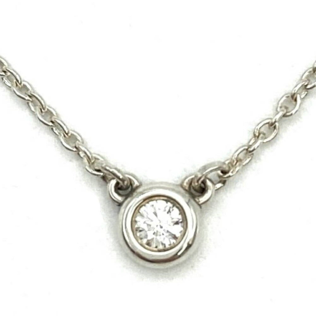 Elsa Peretti Diamonds By The Yard Pendant Necklace Sterling Silver and Diamond