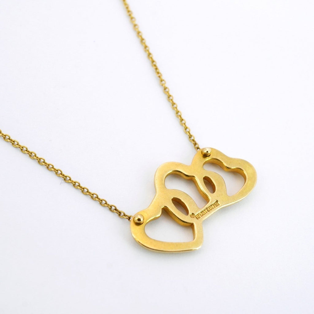 Triple Heart Pendant Necklace 18K Yellow Gold