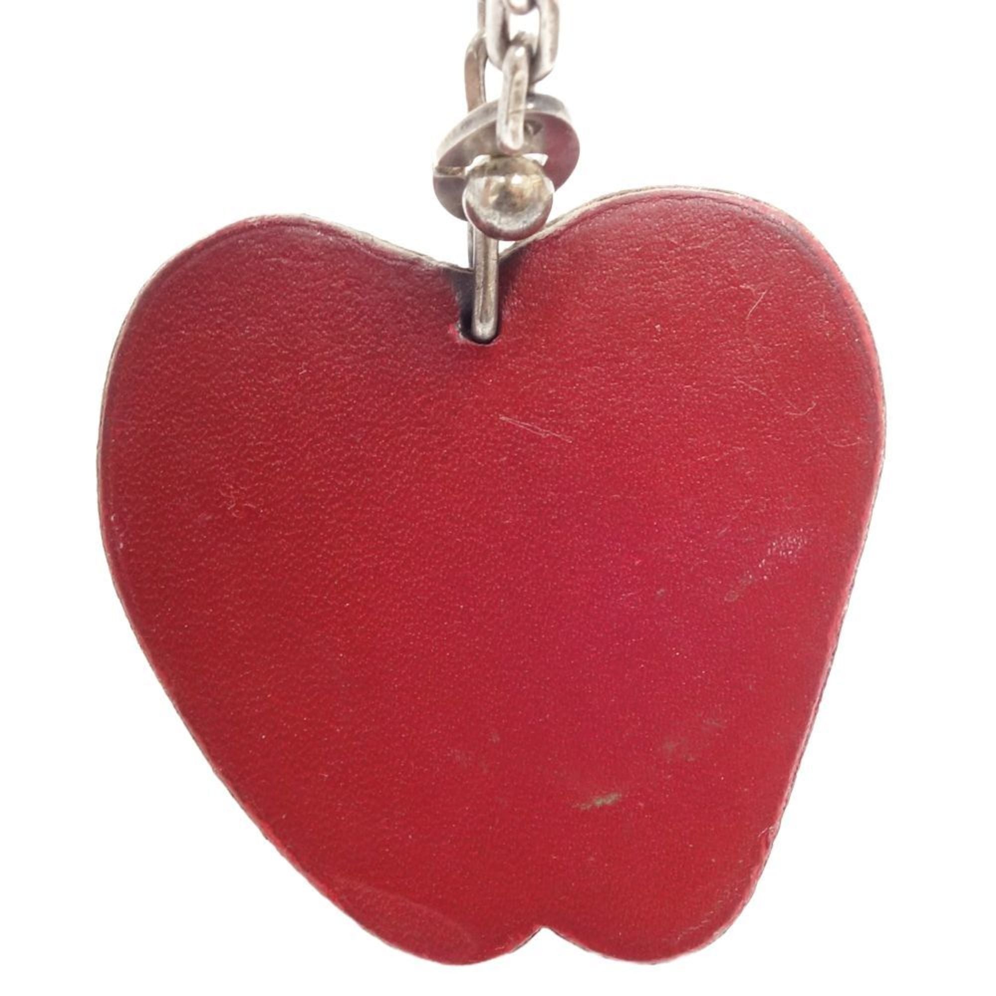 Apple Charm Leather Red Handbag Charm
