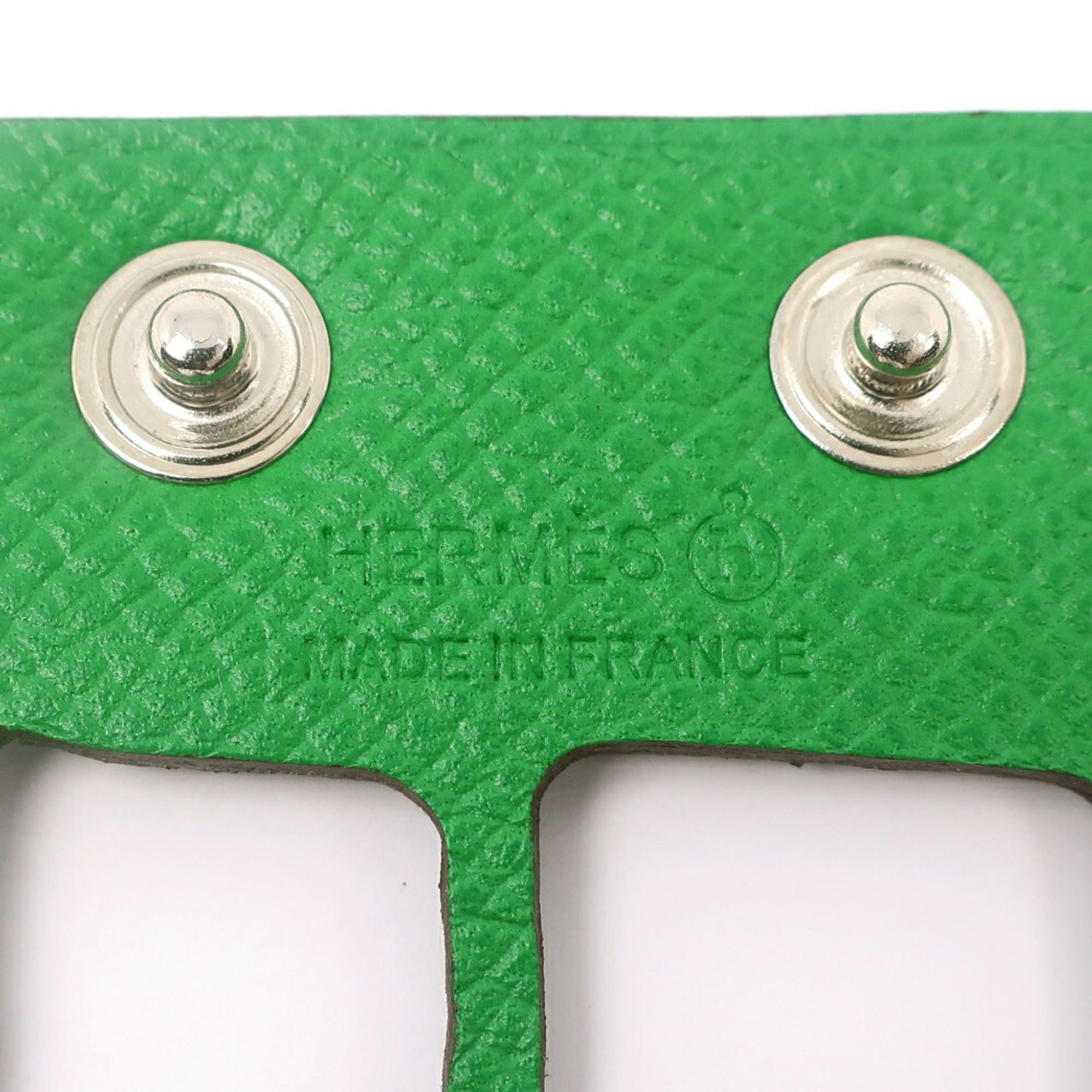 Bangle Togo Leather Green Bracelet