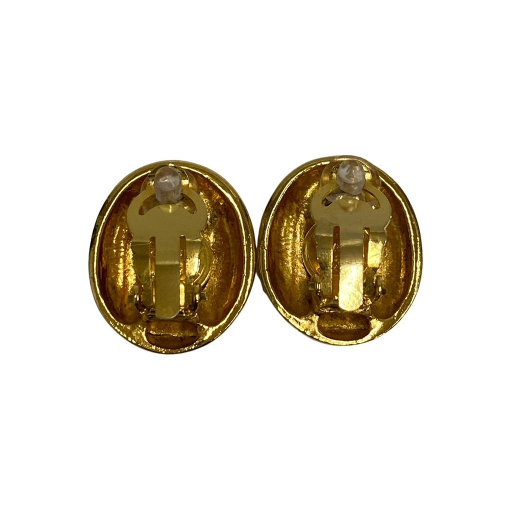 Vintage Earrings Gold-Tone Metal