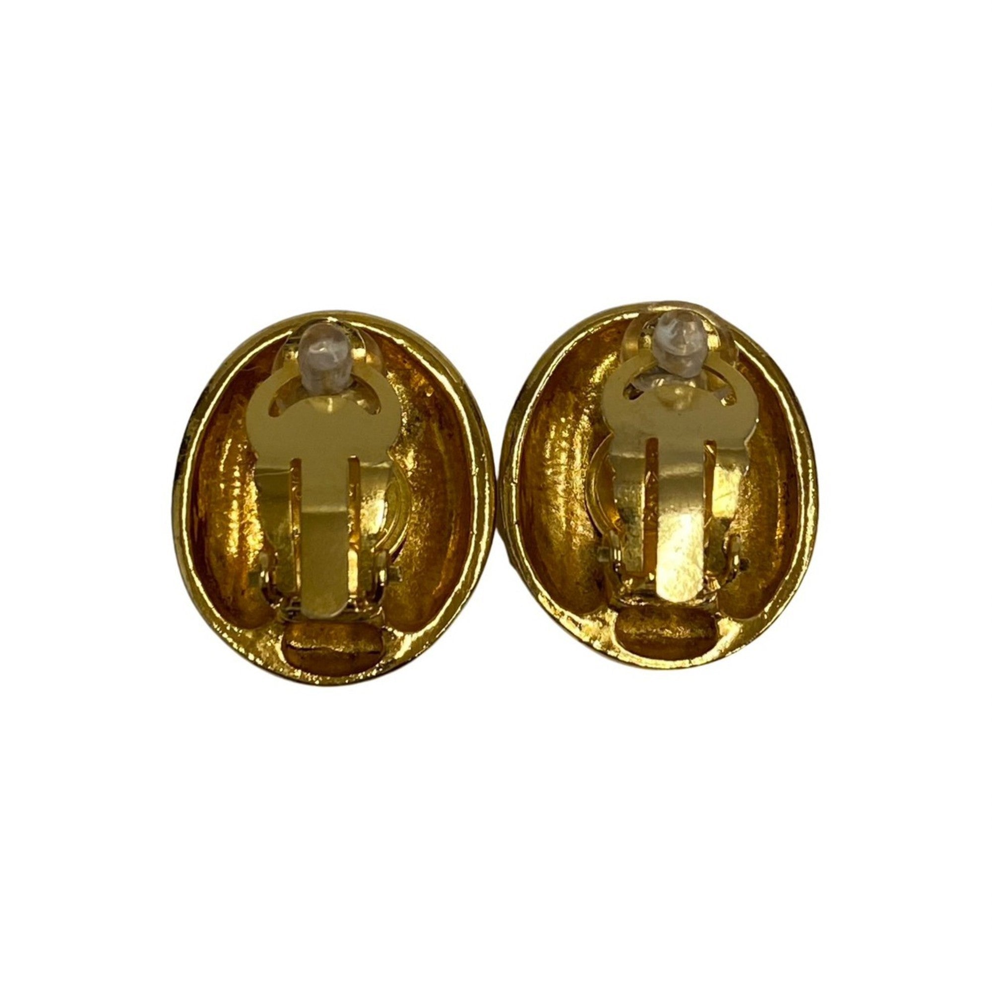 Vintage Earrings Gold-Tone Metal