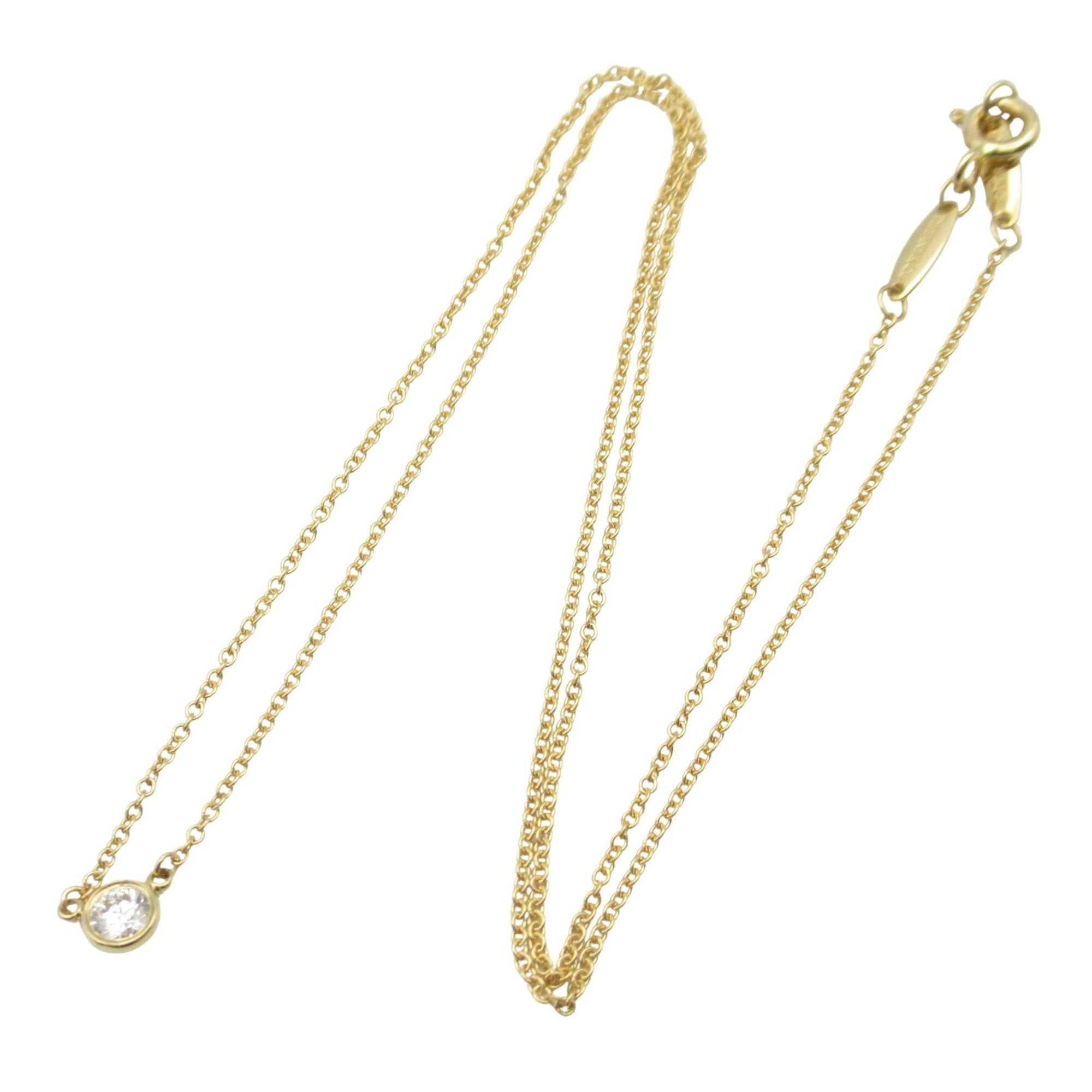 Elsa Peretti Diamonds By The Yard Pendant Necklace 18K Yellow Gold and Diamond