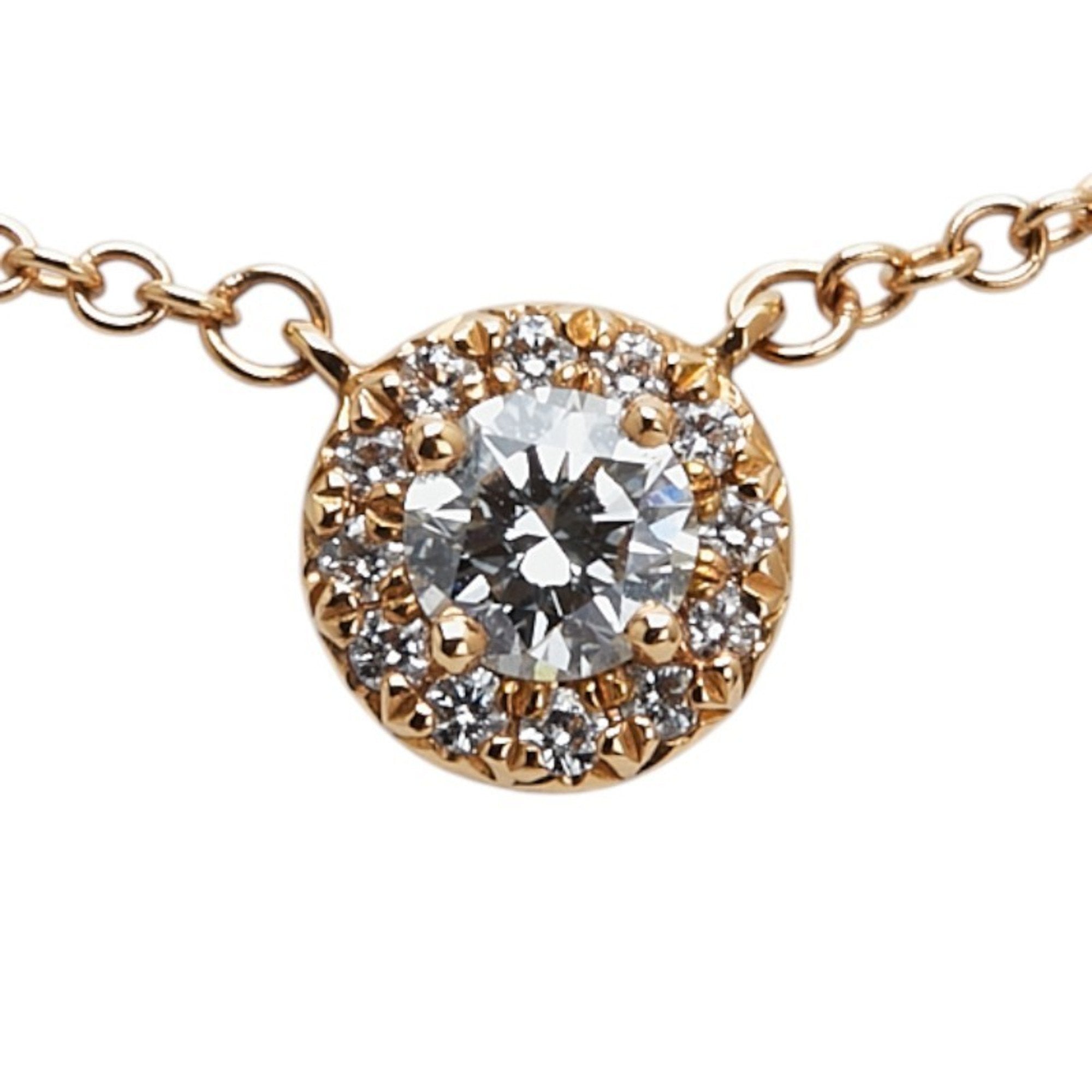 Pendant Necklace 18K Rose Gold with Diamond