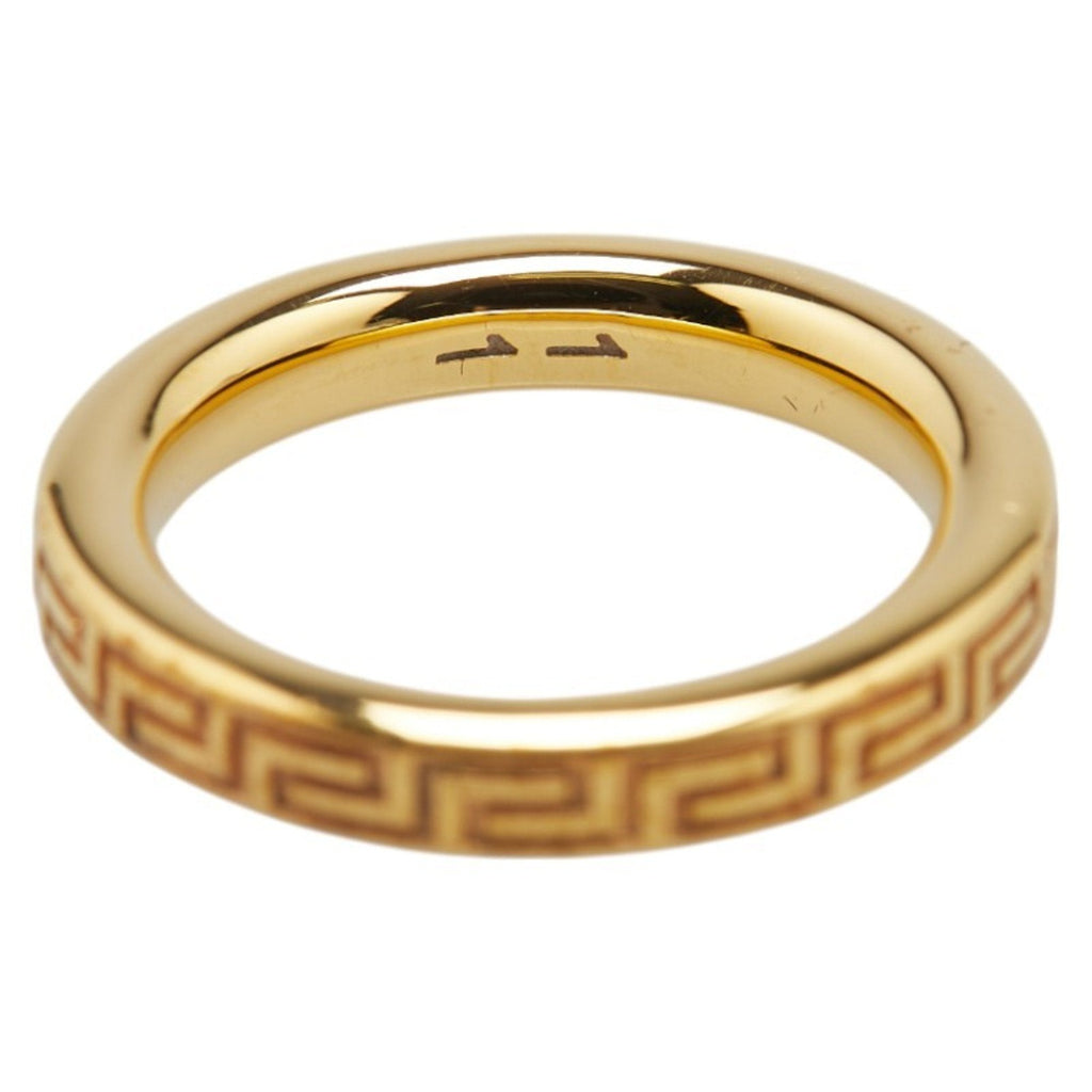 Engraved Greek Key Ring Gold