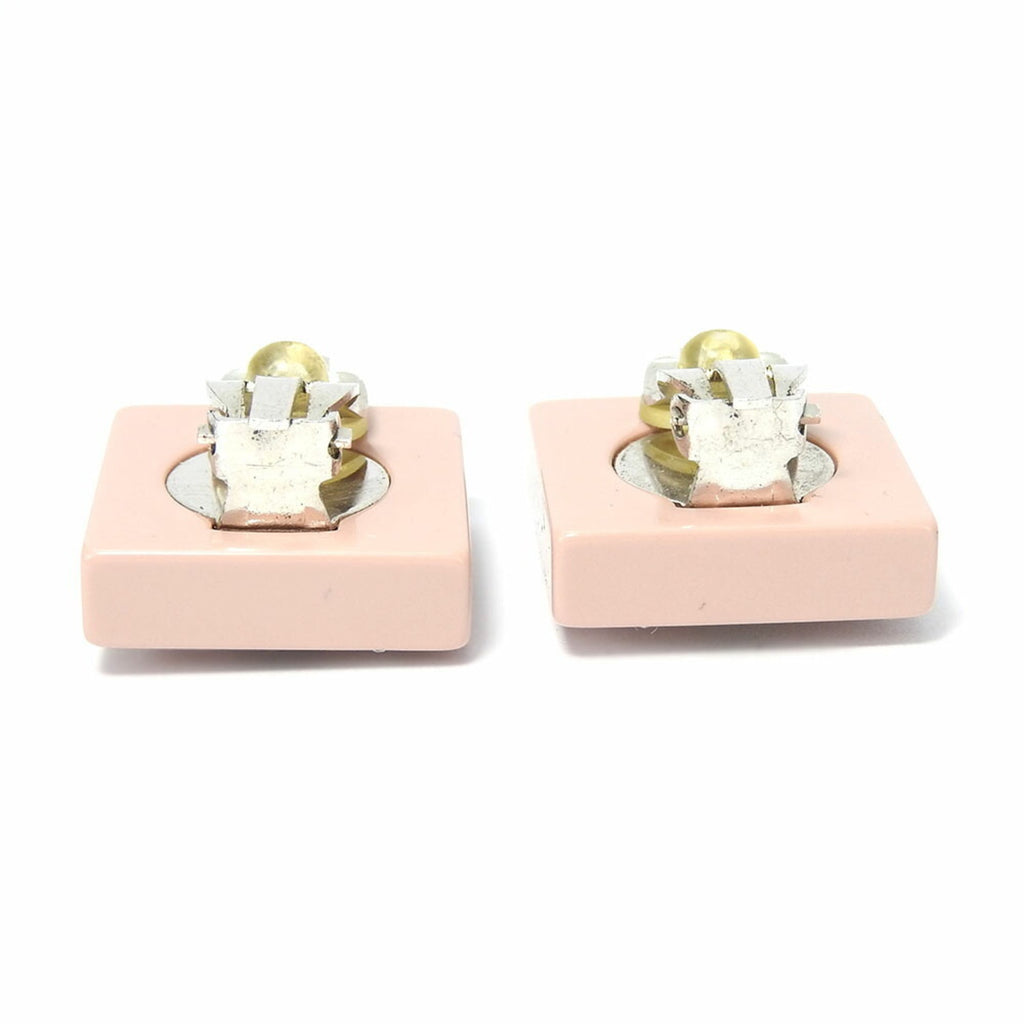 CC Logo Heart Clip-On Earrings Metal