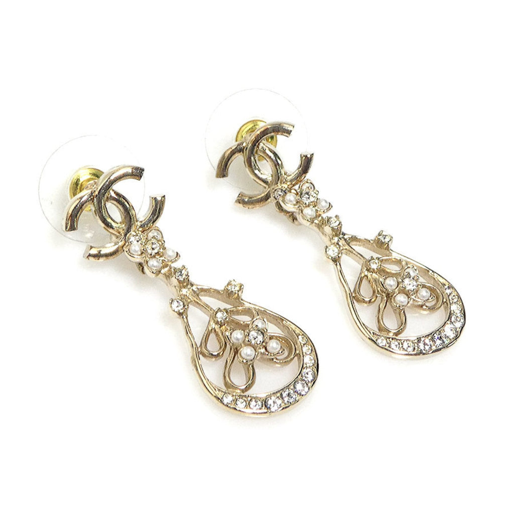 CC Logo Earrings Gold-Tone Metal