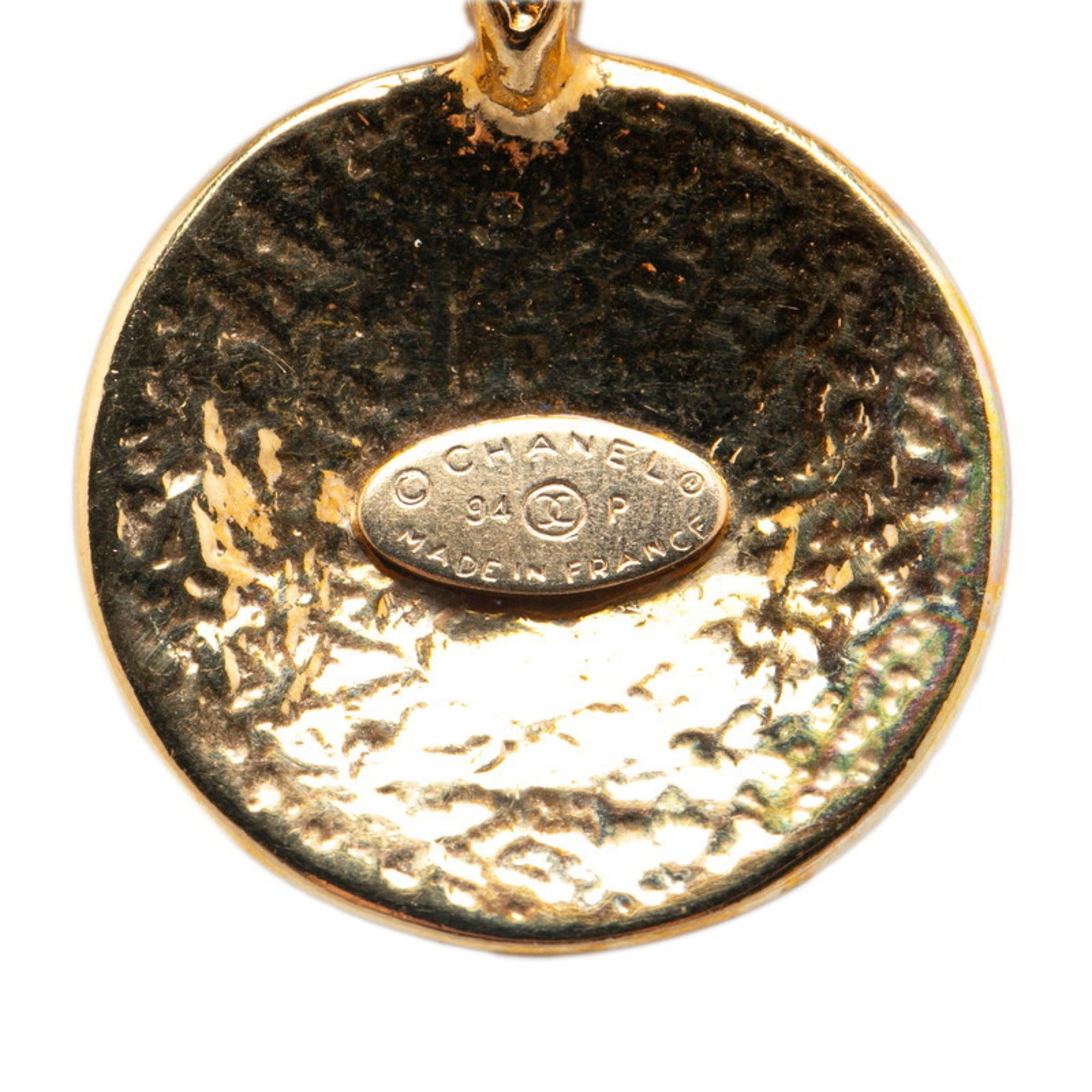 CC Logo Chain Pendant Necklace Metal