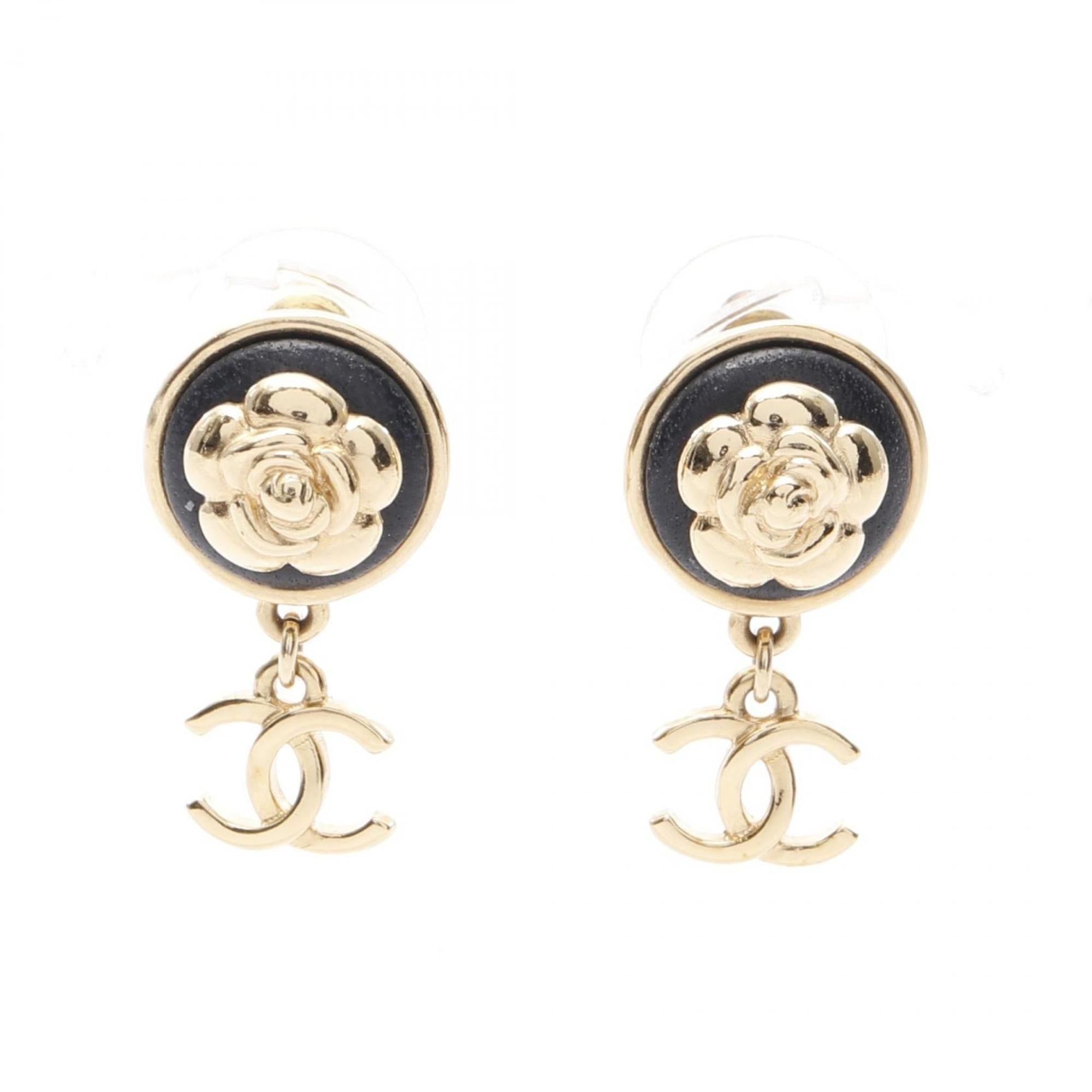CC Logo Earrings Gold-Tone Metal Gold-Tone Metal