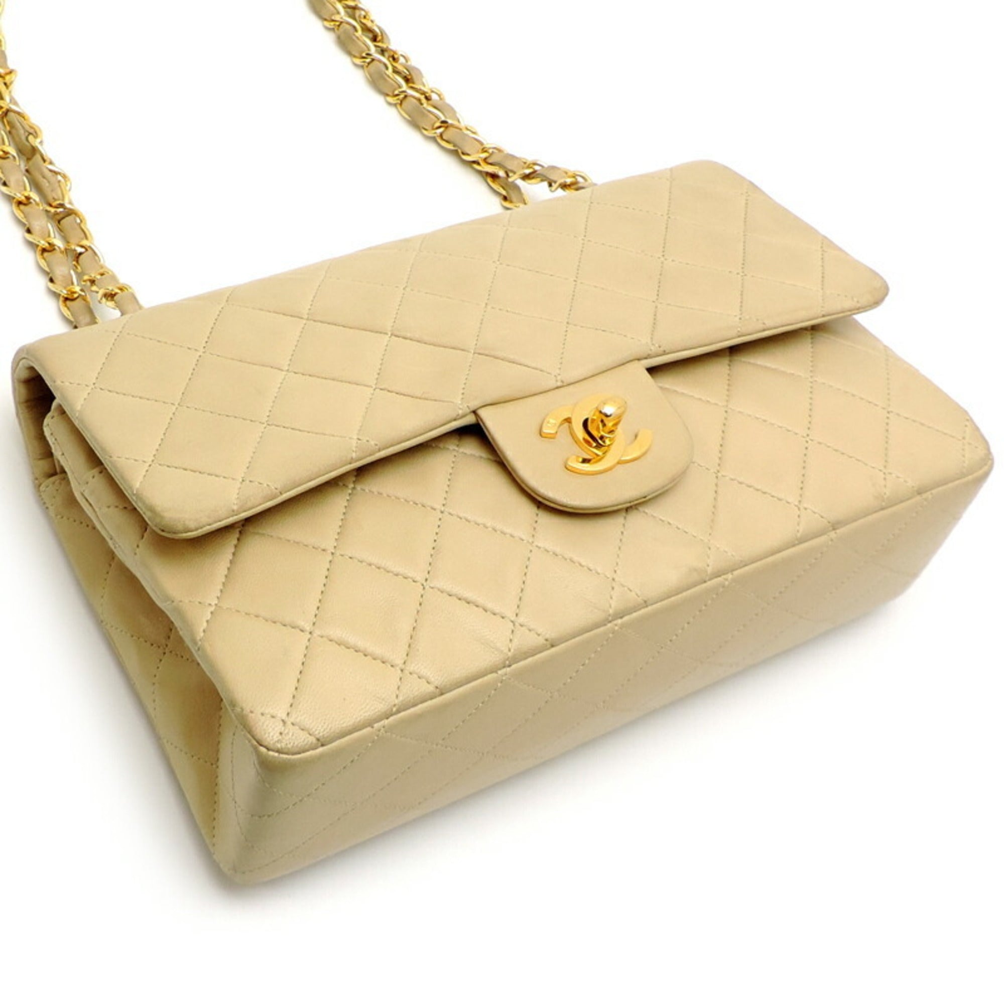 Vintage Classic Double Flap Bag Quilted Lambskin Medium