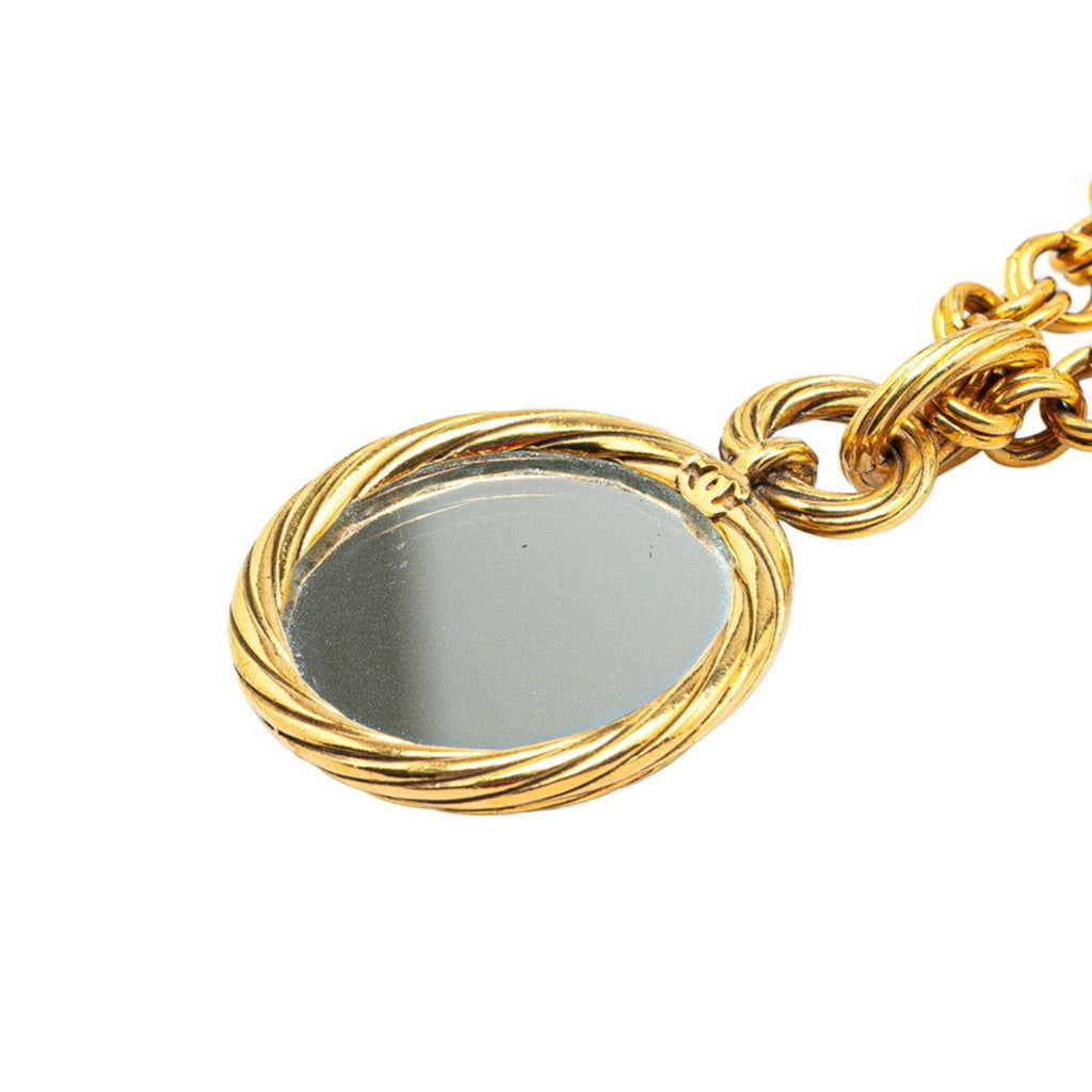 CC Logo Chain Pendant Necklace Metal