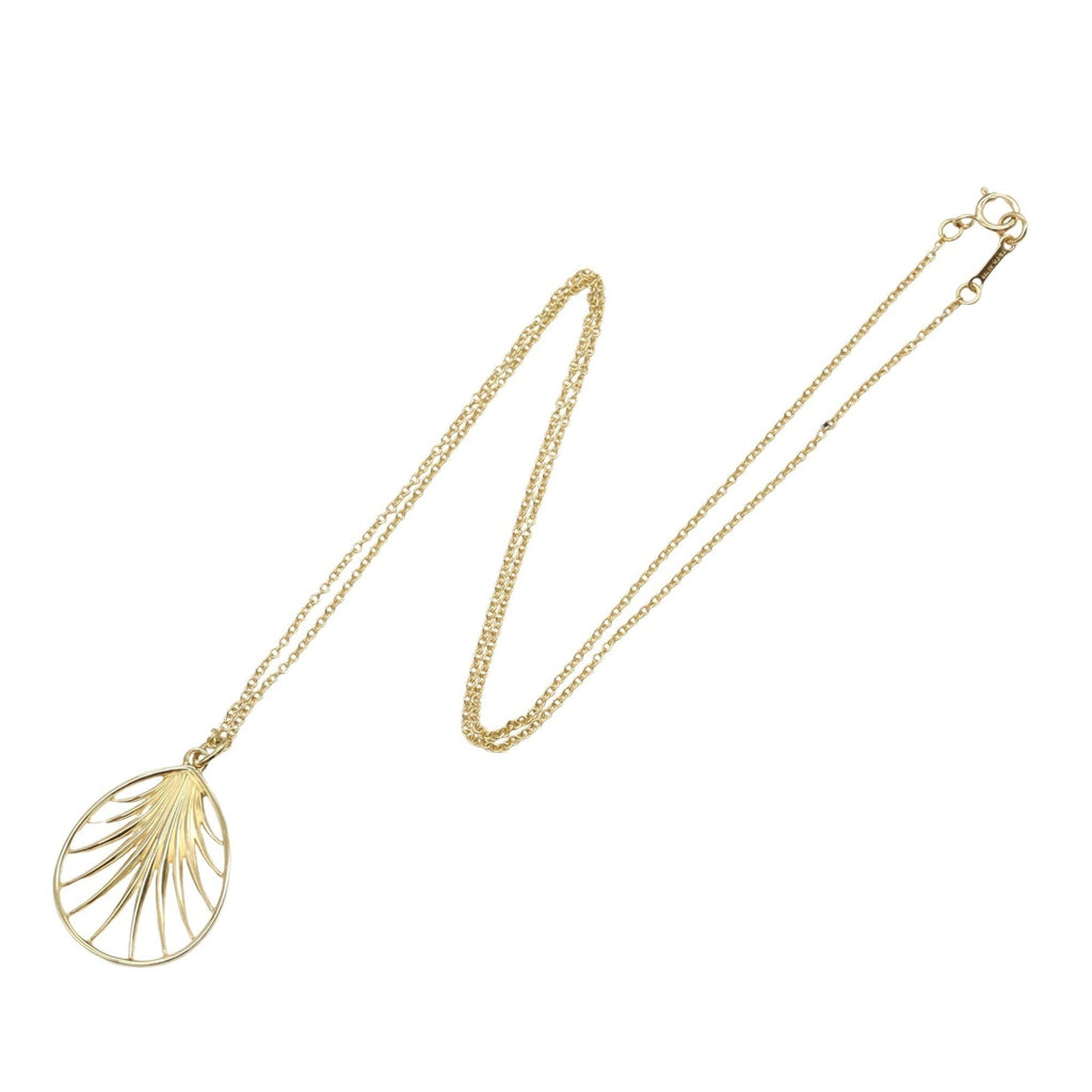 Villa Paloma Palm Pendant Necklace 18K Yellow Gold