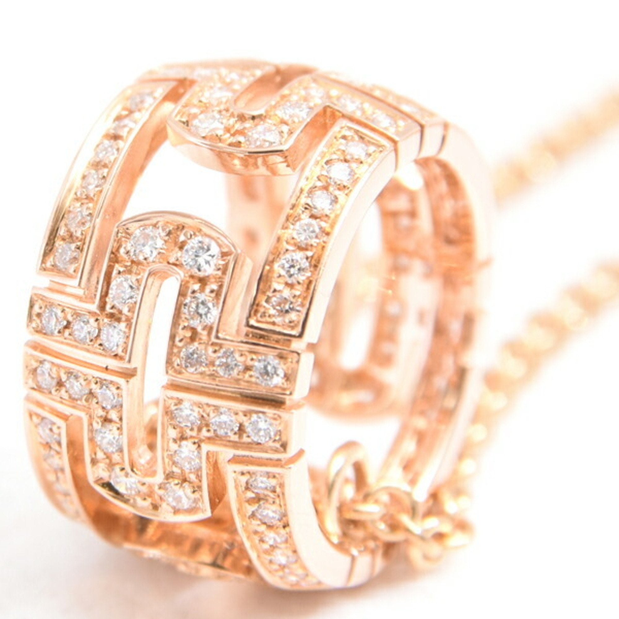 Parentesi Pendant Necklace 18K Rose Gold with Diamond
