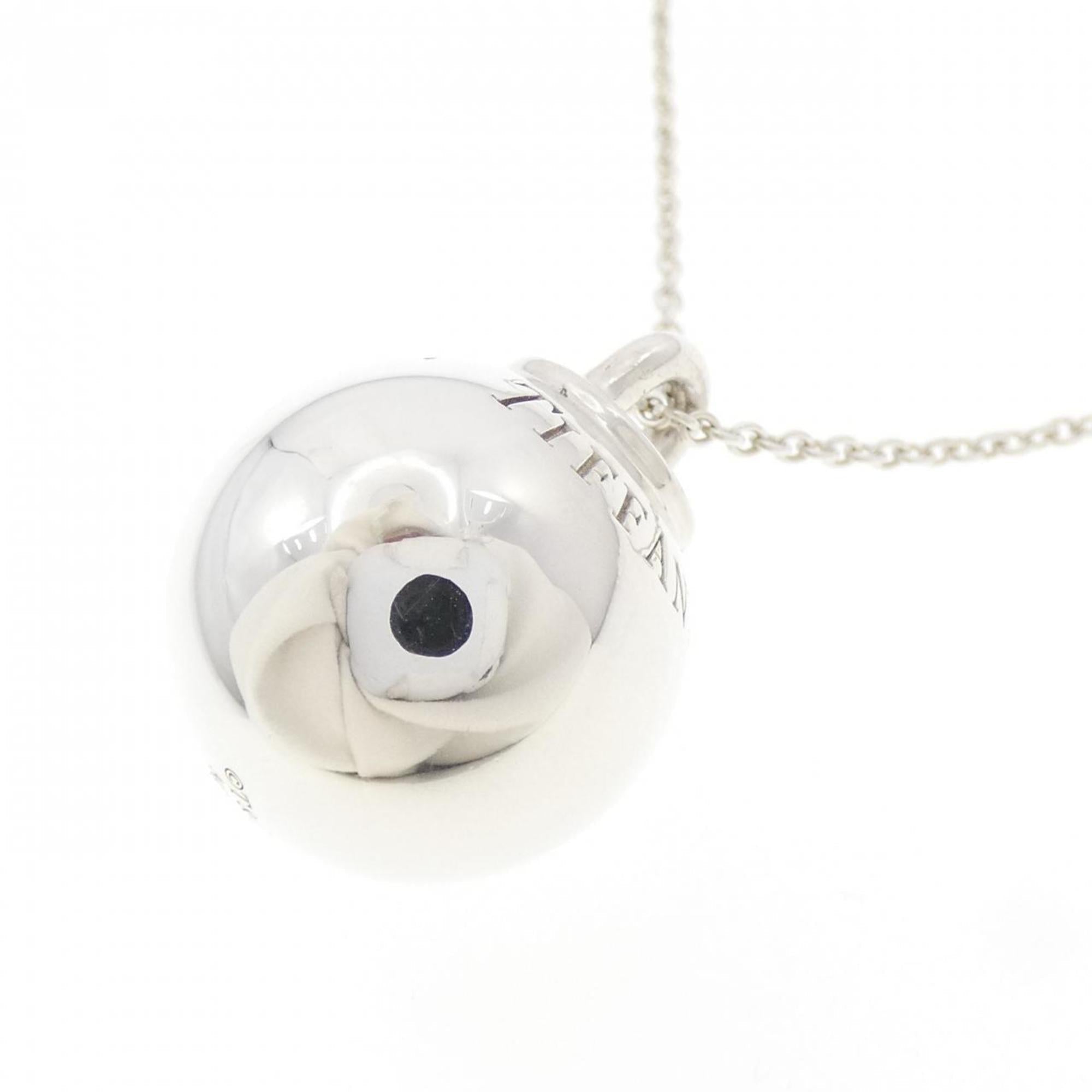 Ball Pendant Necklace Sterling Silver