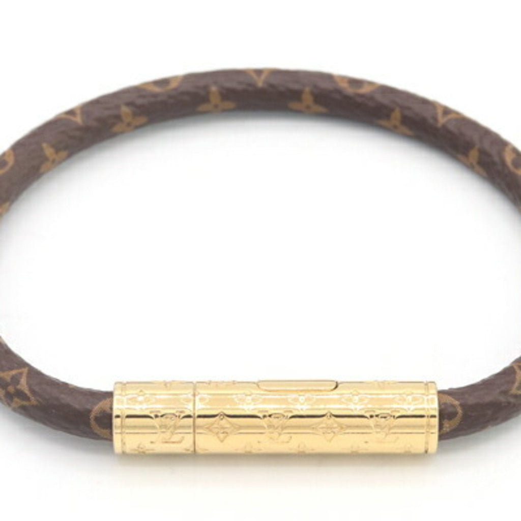 Monogram Canvas and Metal Bracelet Brown
