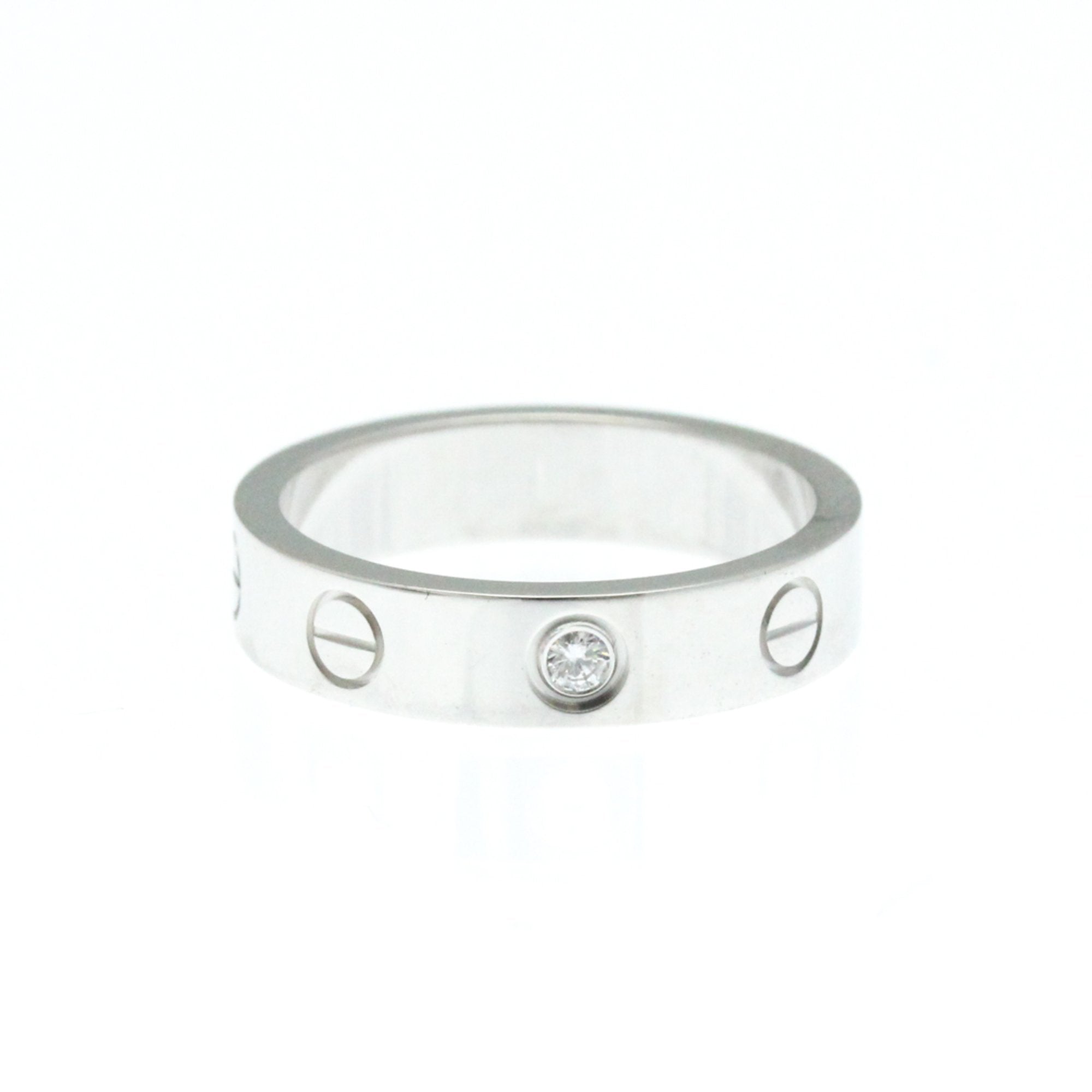 Love Ring 18K White Gold Mini with Diamond
