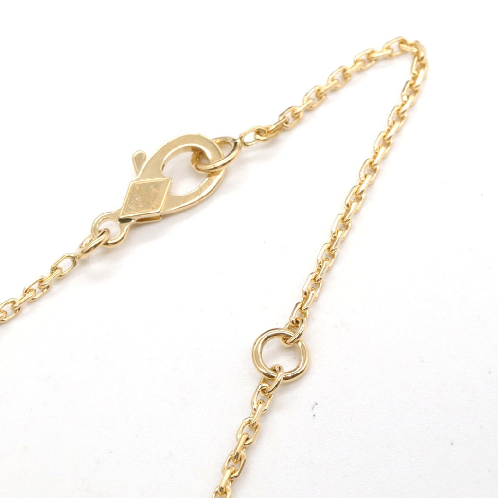 Vintage Alhambra Pendant Necklace 18K Yellow Gold and Onyx