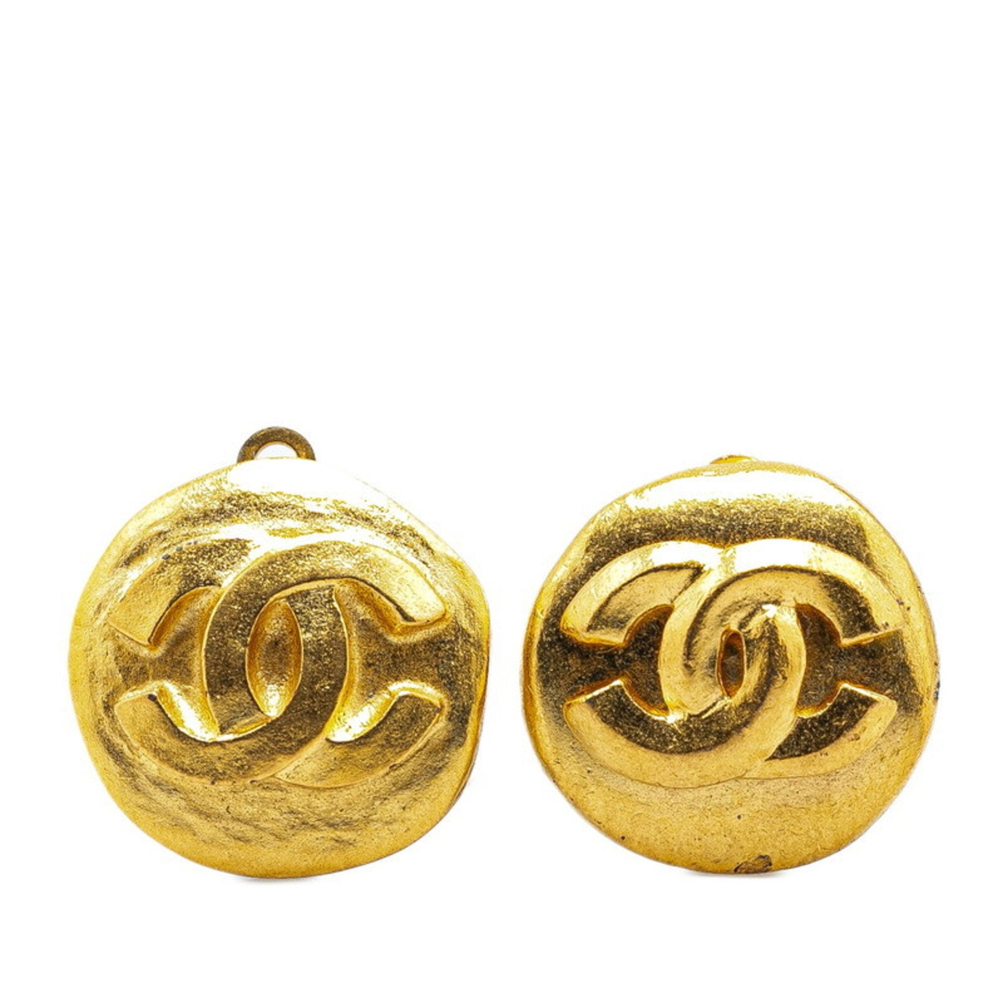 CC Logo Clip-On Earrings Metal