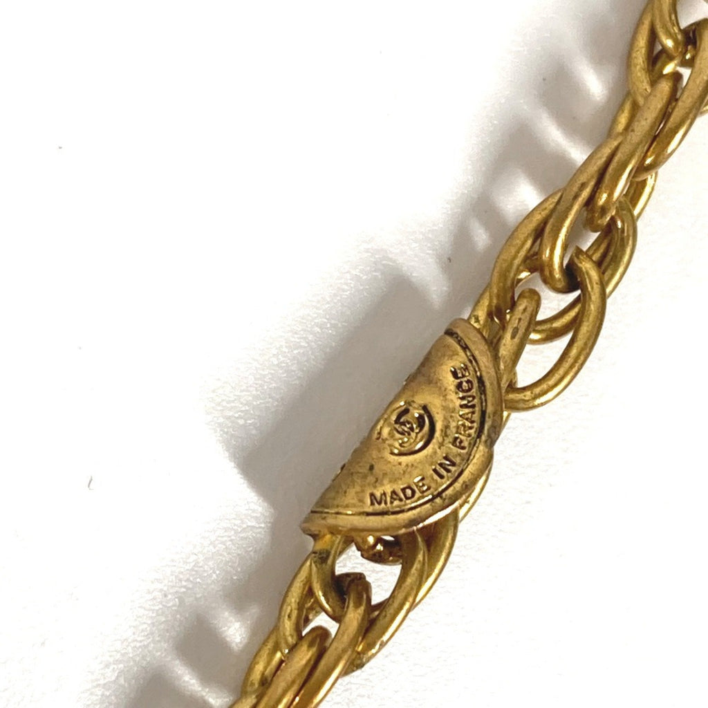 CC Logo Chain Necklace Gold-Tone Metal