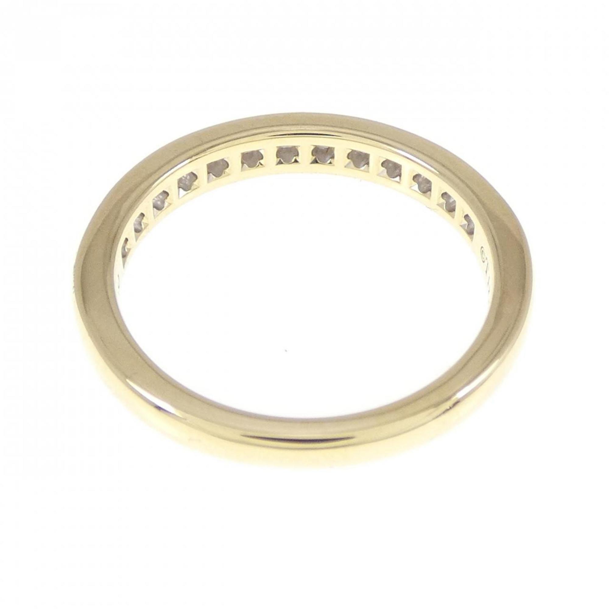 Half Circle Channel Setting Ring 18K White Gold and 18K Yellow Gold with Diamond