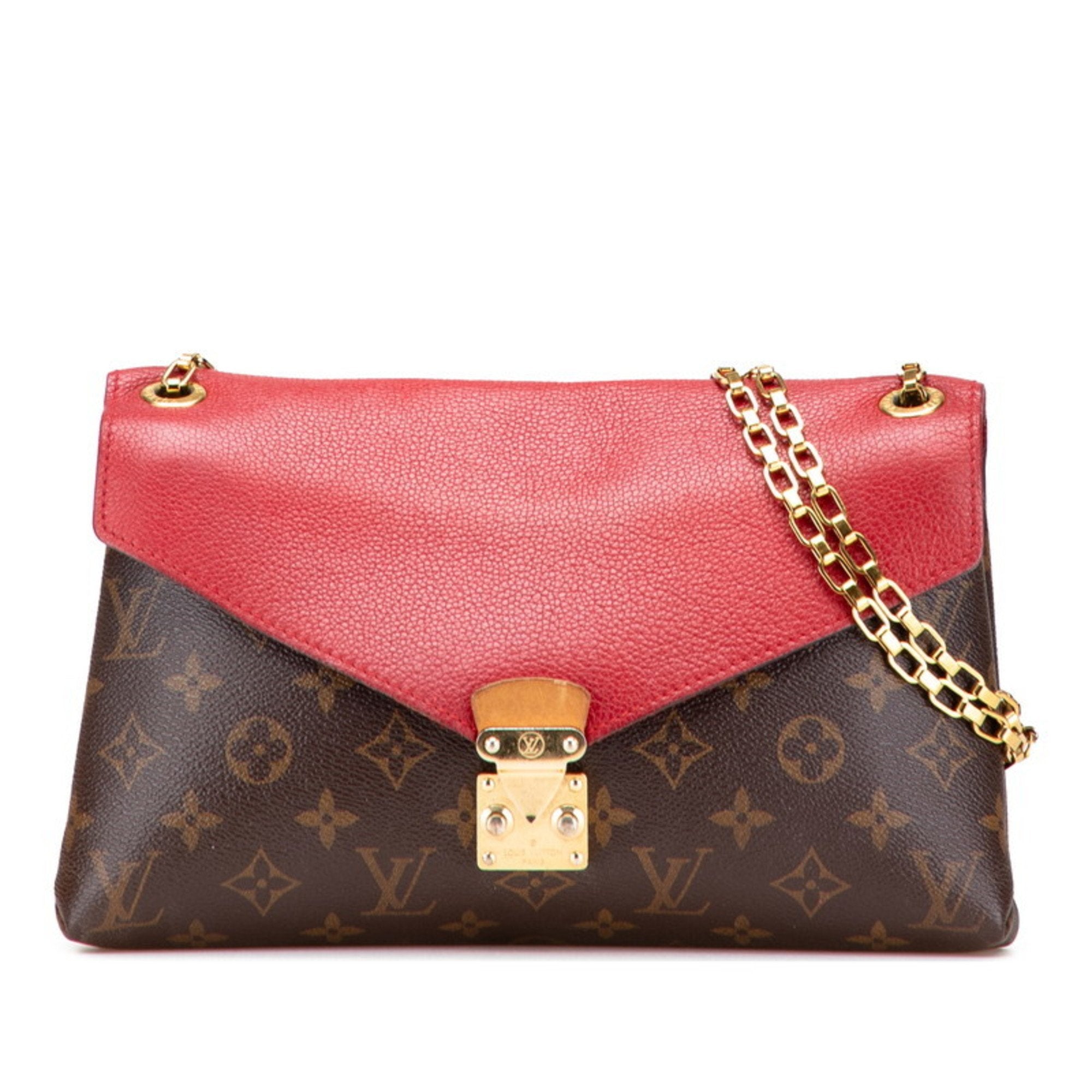 Pallas Chain Shoulder Bag Monogram Canvas and Calfskin
