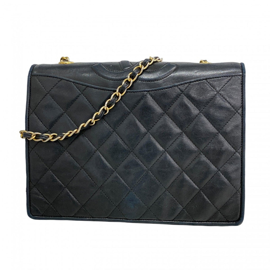Vintage CC Full Flap Bag Quilted Lambskin Medium