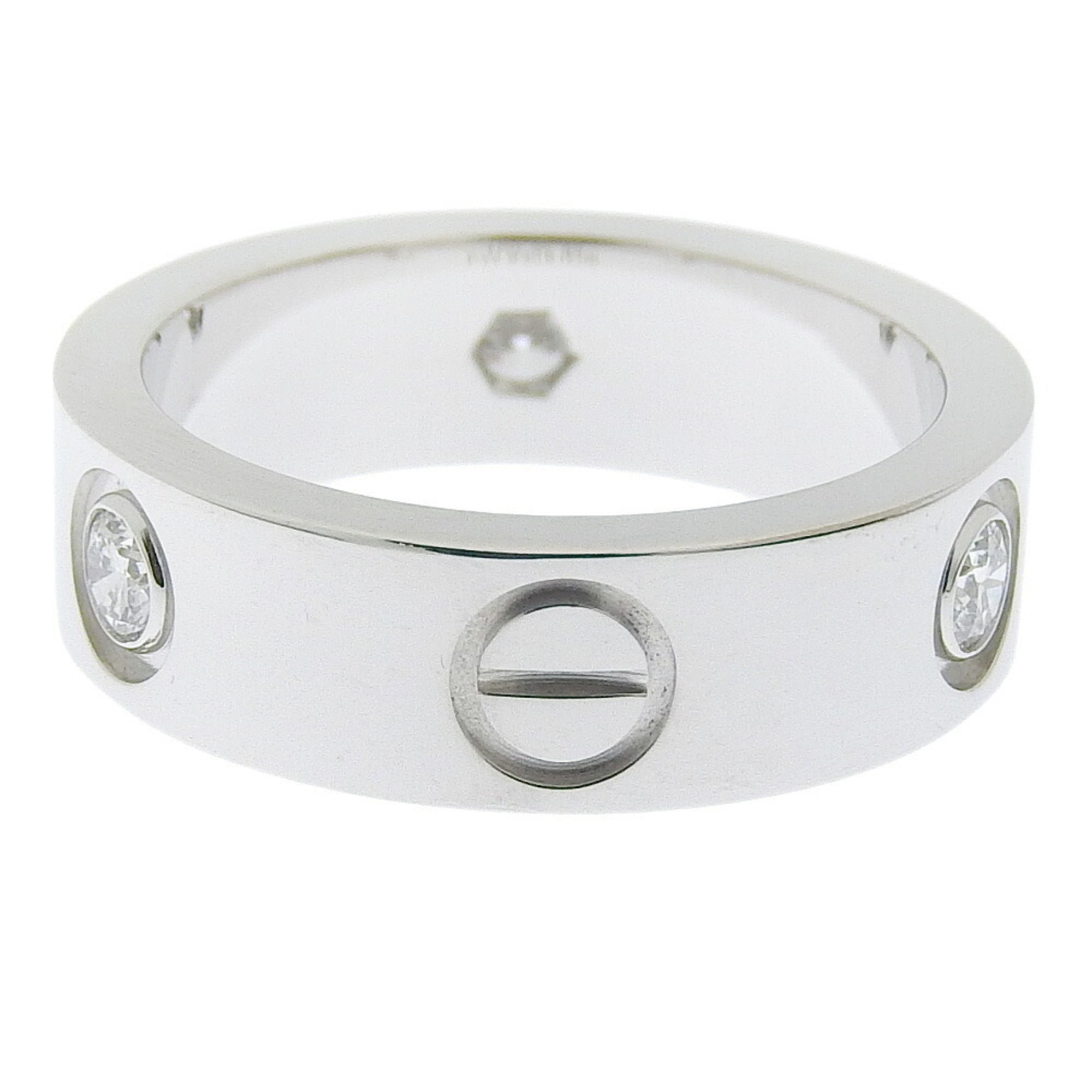 Band Ring 18K White Gold with Diamond