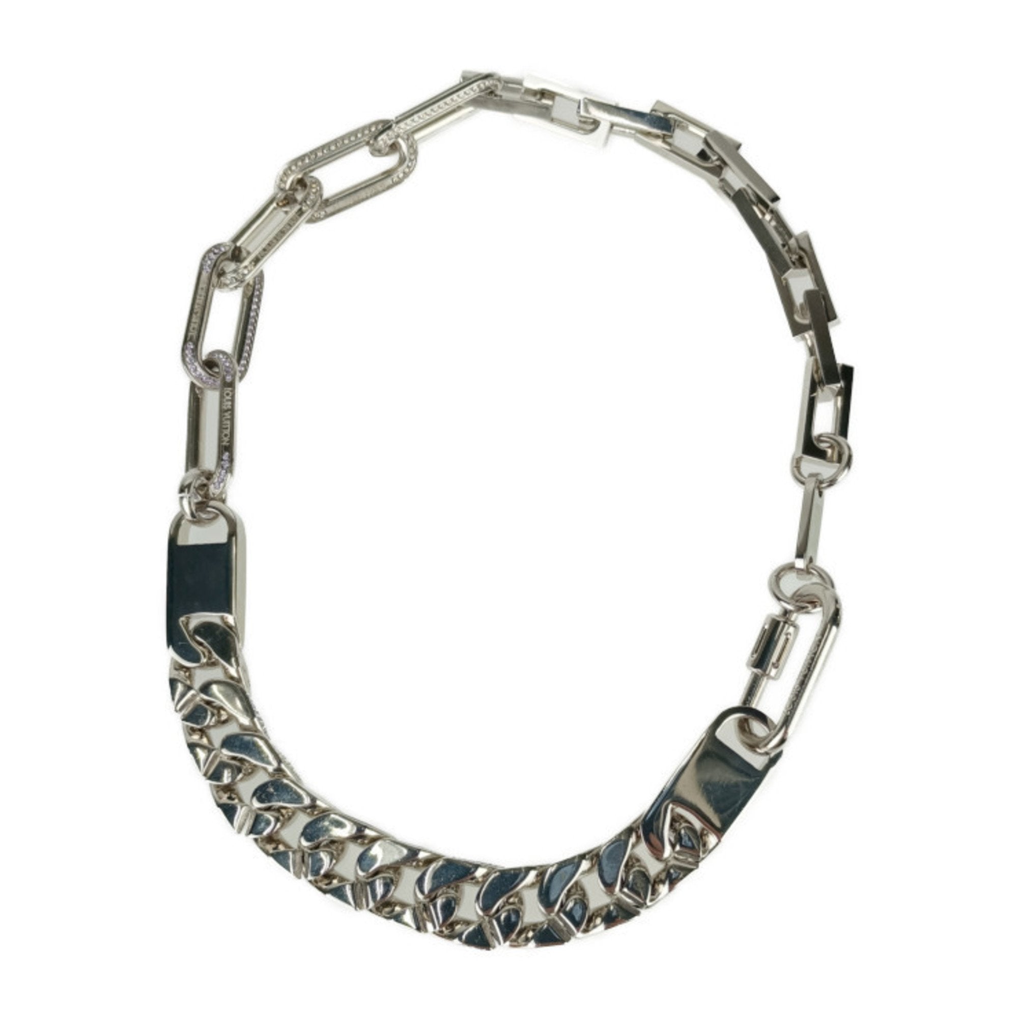 Pendant Necklace Metal and Rhinestone Multi-color and Silver