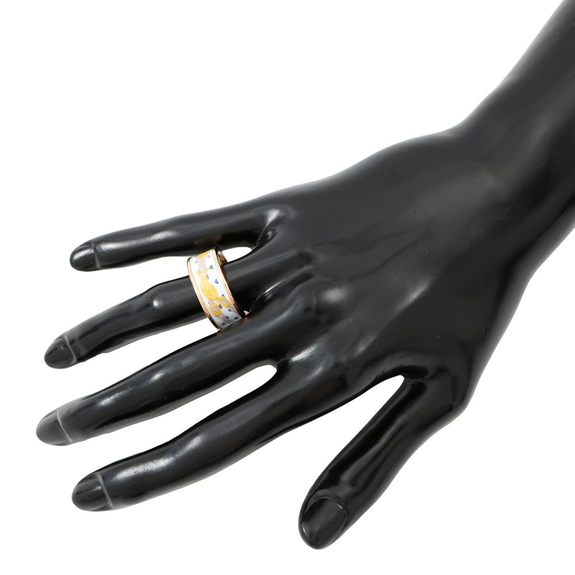 Bride de Gala Love Ring Lacquer and Metal Gold and White